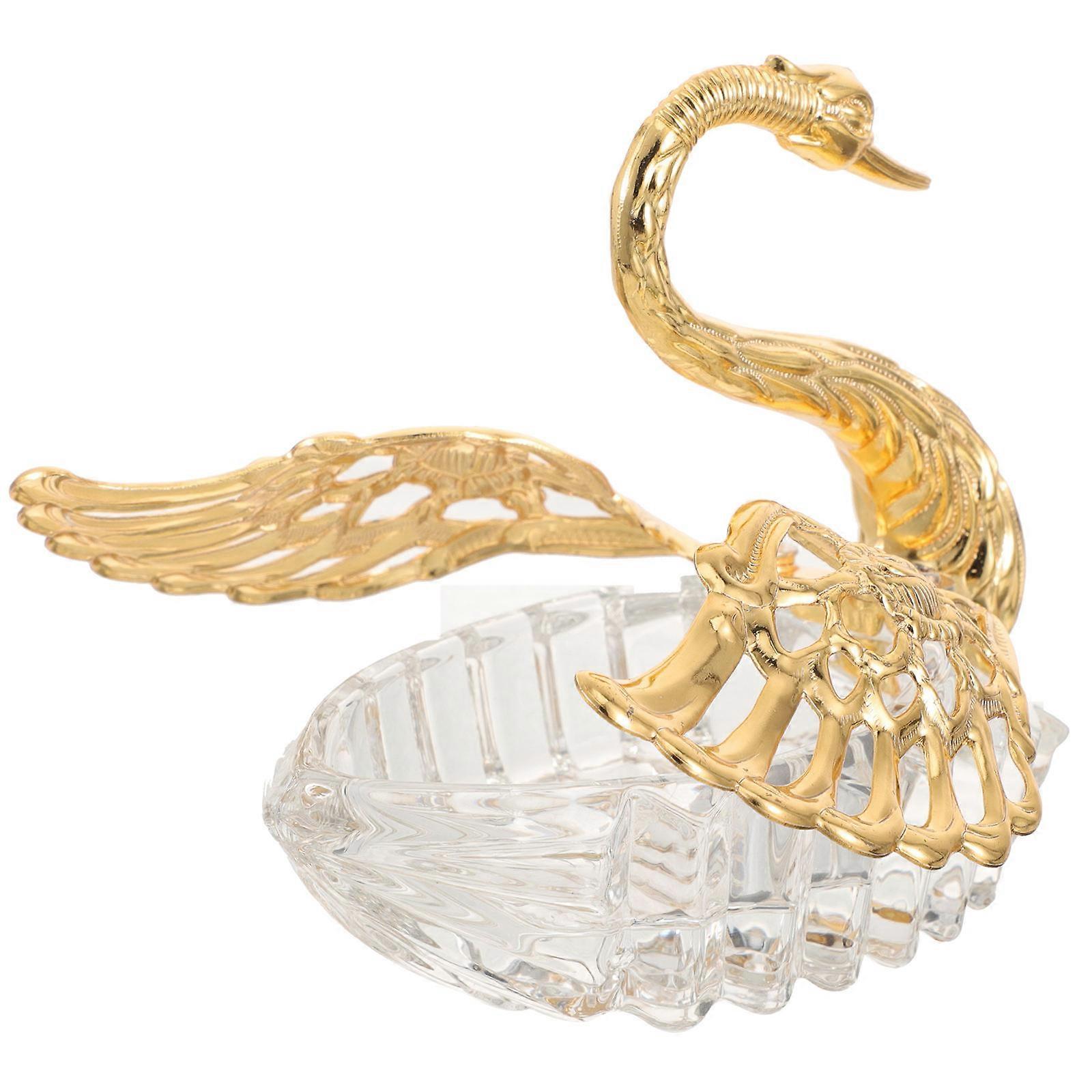 Here's a refined and professional product description based on your input:
**Elegant Swan Shaped Crystal Salt Jar – Modern European Style