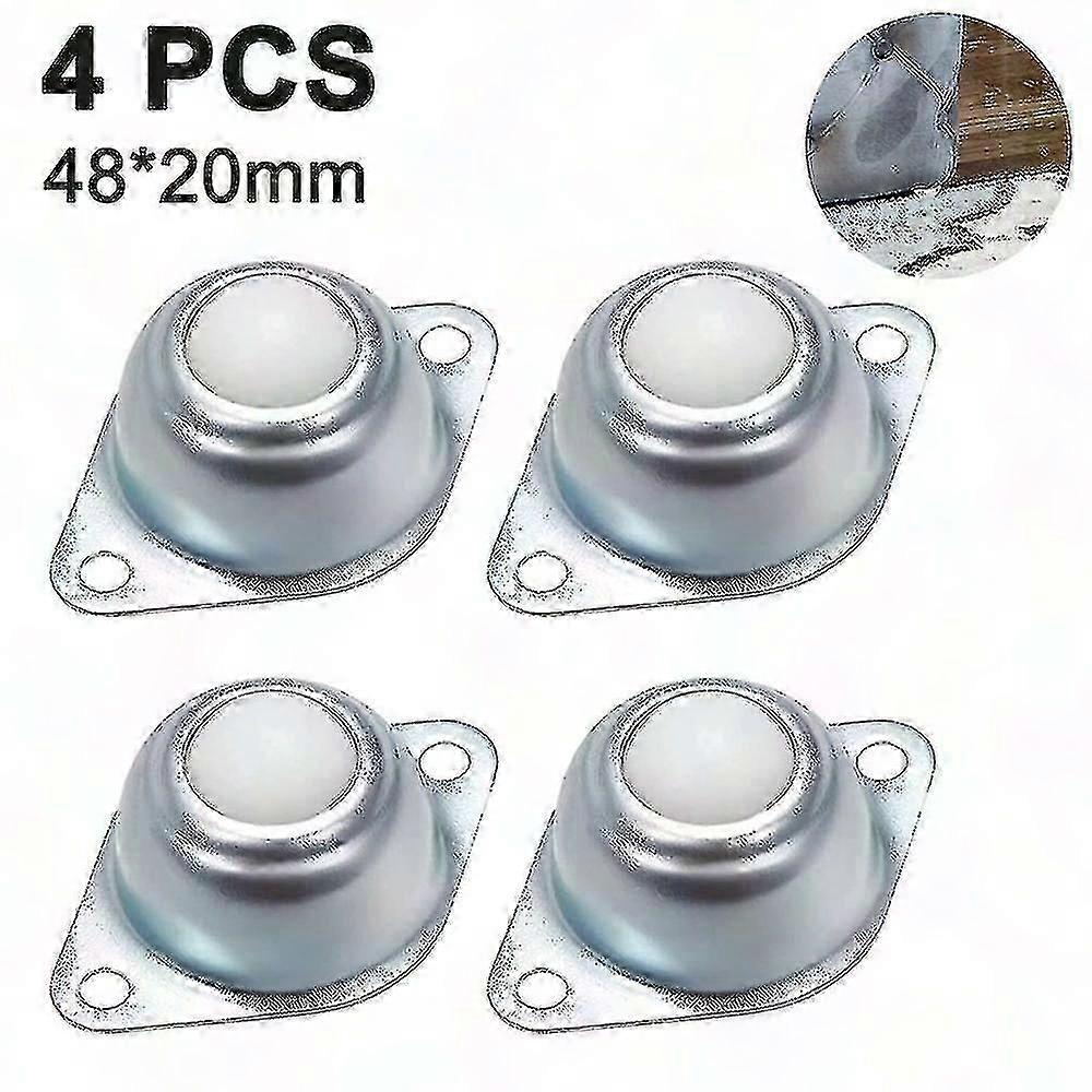 Durable Mini Ball Casters for Conveyor Systems - Set of 4 Heavy-Duty Rollers