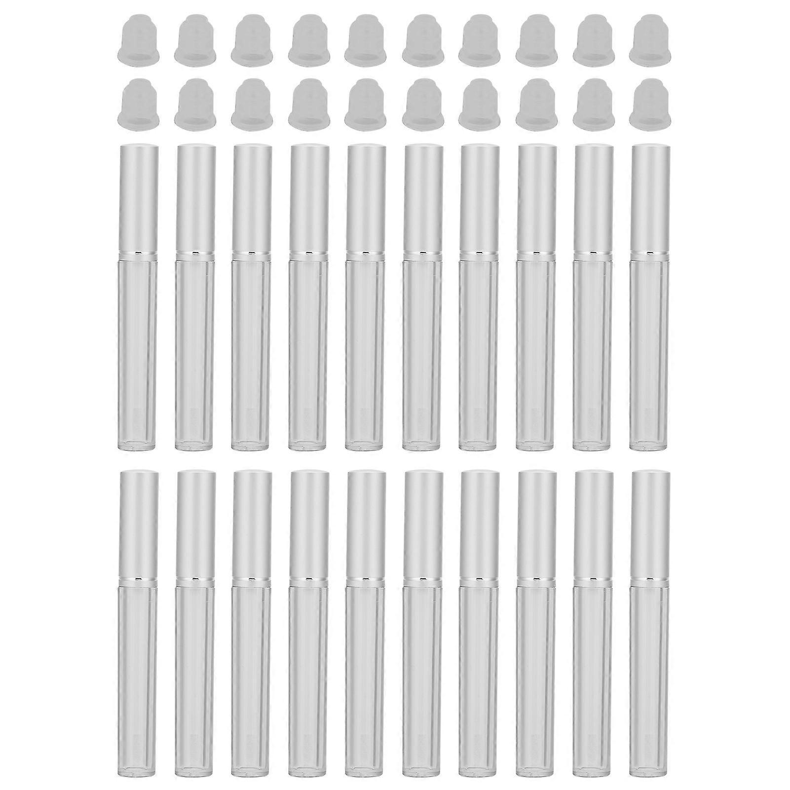 20pcs 3ml Lip Gloss Tube Reusable Empty Refillable Lip Balm Bottle Clear Plastic Lip Gloss Container for LipstickYMMR)