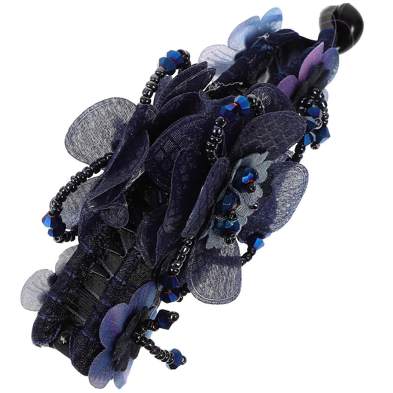 Držiak na cop 1 ks modrý univerzálny držiak do vlasov na ozdobu a styling dlhých vlasov