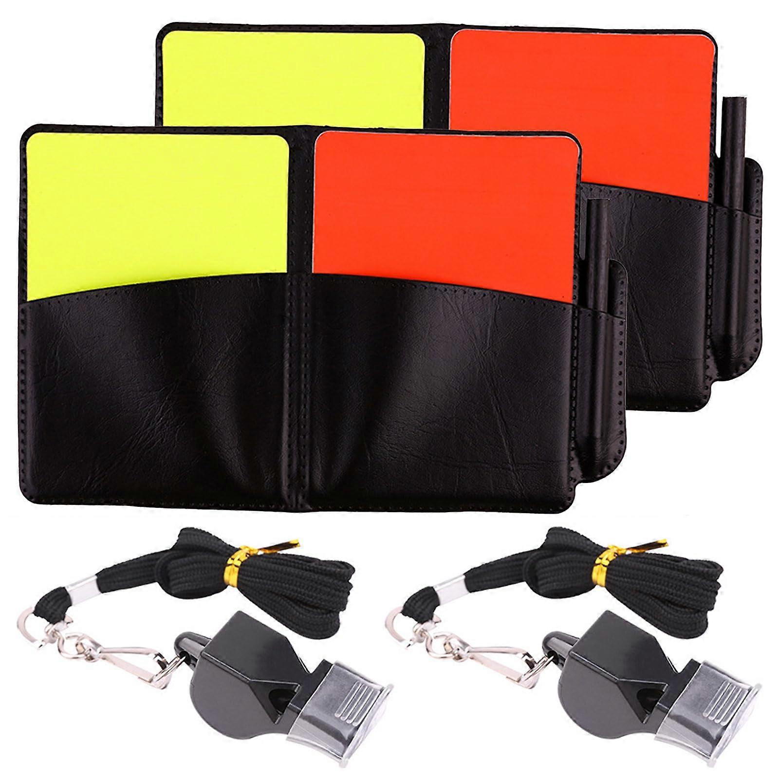 Referee Equipment for Football Games, Whistle, Card, Kit