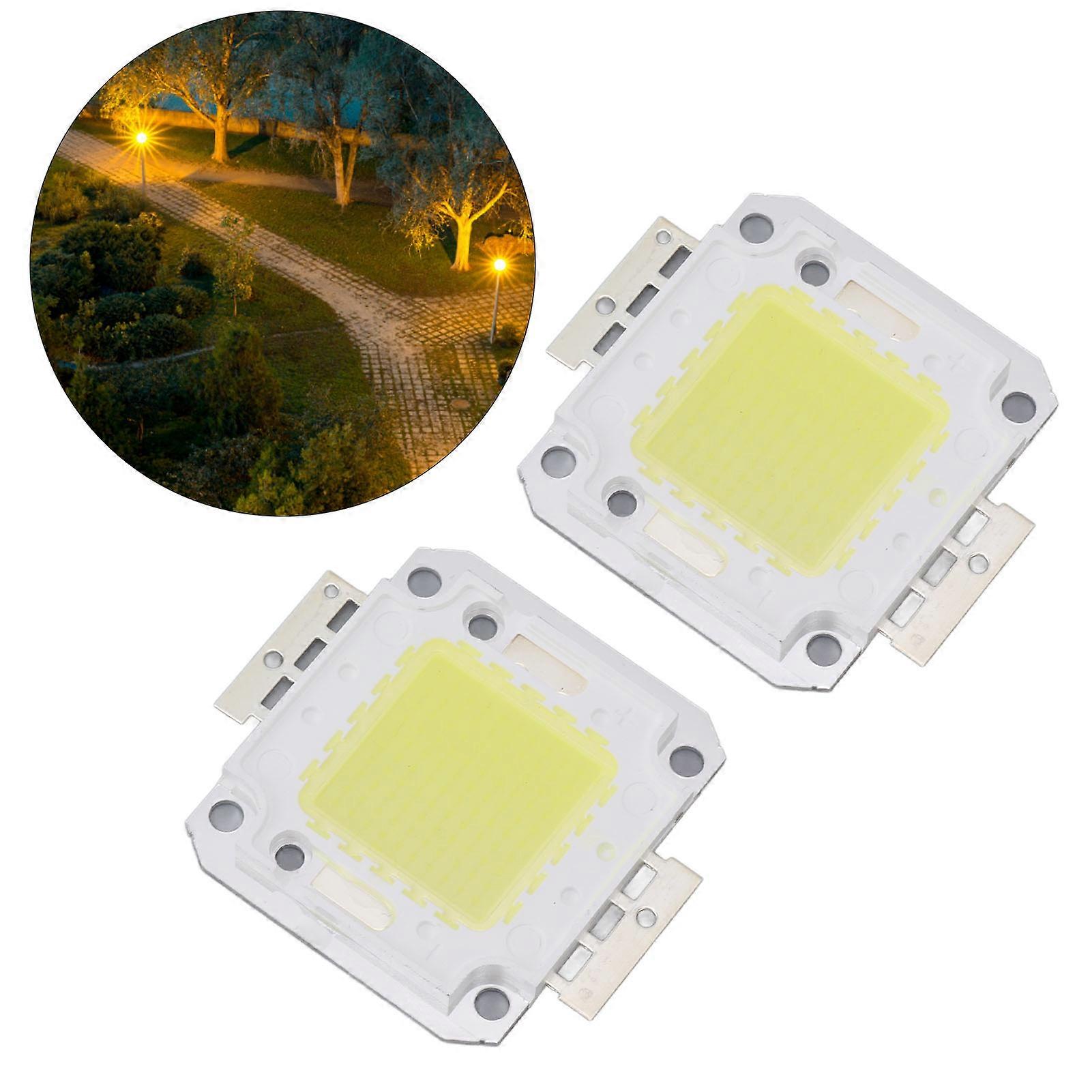 2 Pieces 100W COB LED Light Chip 9600LM 6000K LED Light Chip Beads for LED Casting Light 32‑36V 