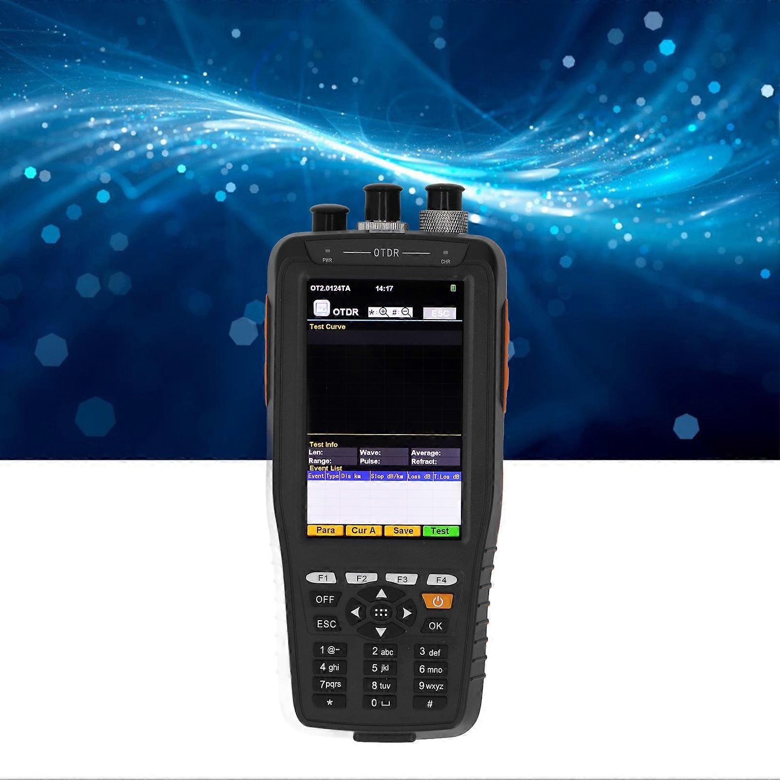 Optical Time Domain Reflectometer OTDR 4 in 1 Optic Fiber Tester 3.97in 0‑60KM Range US Plug 100‑240V