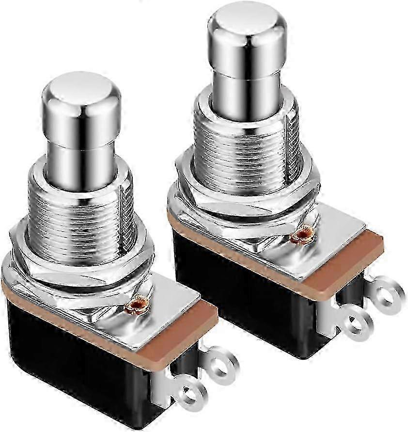 2pcs SPST Momentary Soft Touch Foot Switch Stomp Box - Normally Open 2 PIN Push Button Footswitch for Guitar Effects Pedals