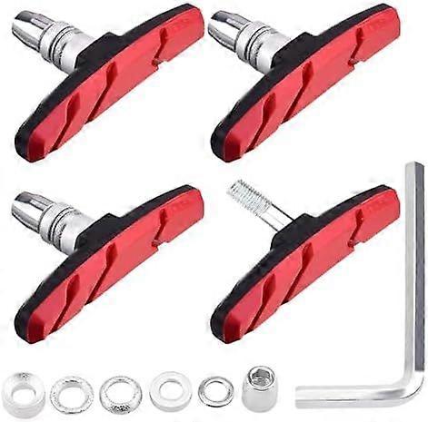 What You Get: The package contains 2 pairs/4 pcs mountain bicycle brake pads. Each brake pad comes with 5 spacers and 1 hex nut. We also provide 1 L-s