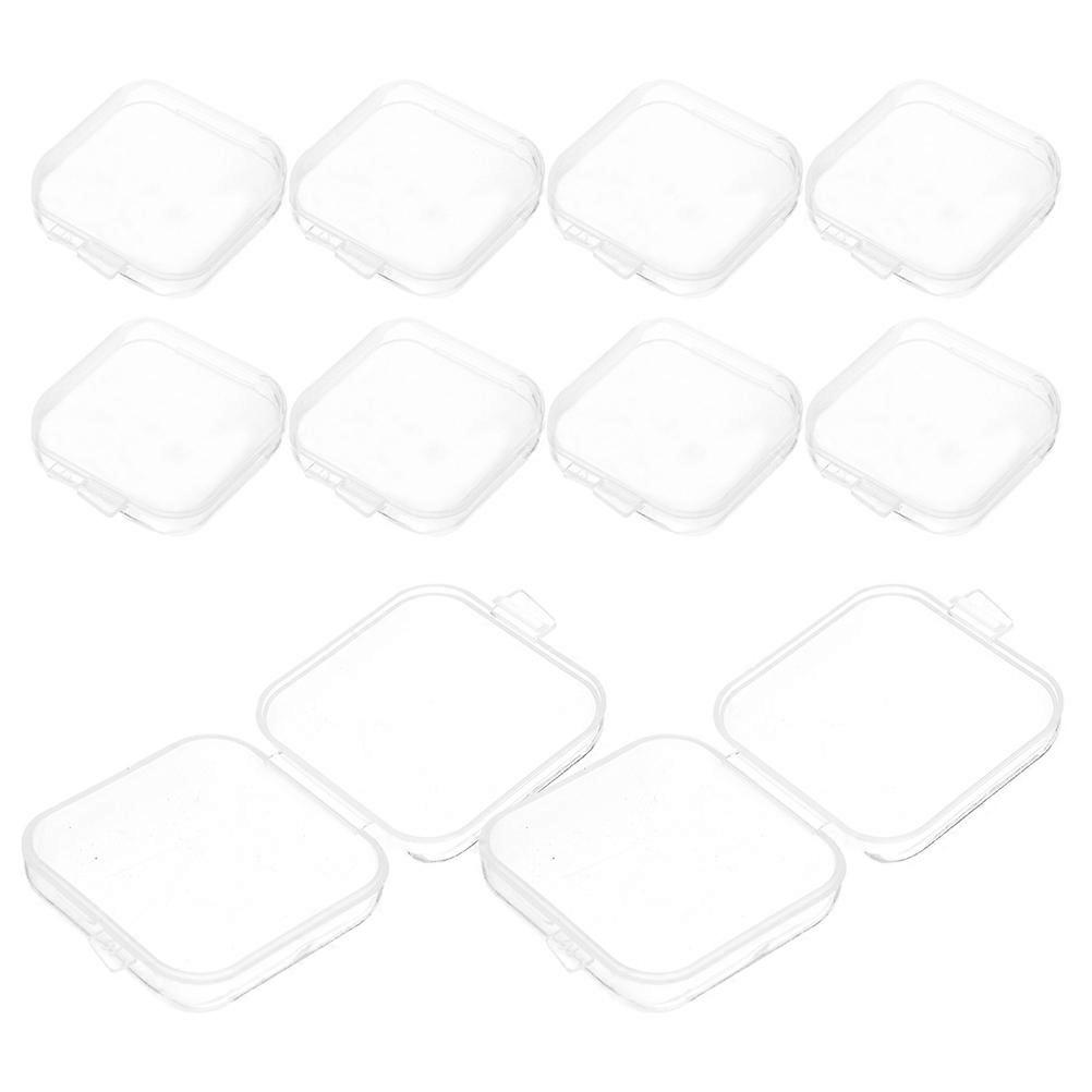 40pcs Small Clear Plastic Storage Boxes with Compartments – Transparent Mini Organizer Cases for Earring Backs, Rings, Beads and Jewelry Accessories