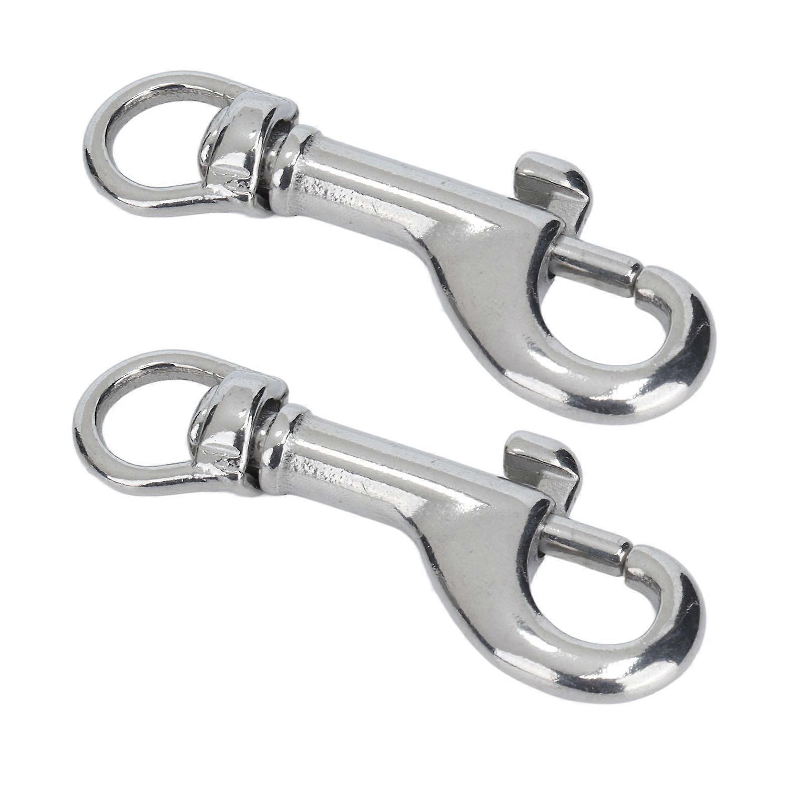 CYNCS 2Pcs Boulons à une extrémité Crochet 316 Boulons en acier inoxydable Crochets rotatifs à pression pour collier de chien 65mm