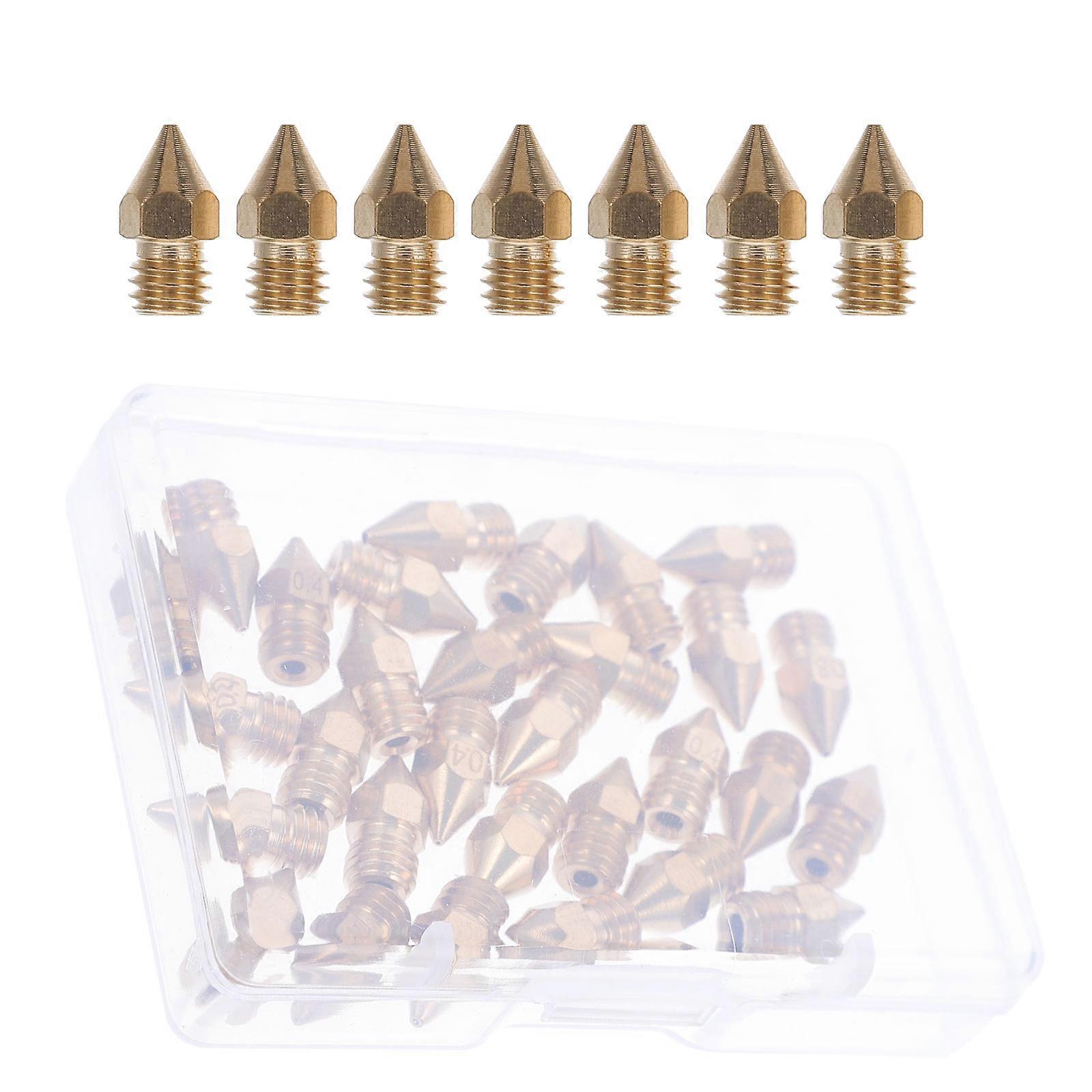 Nozzle Tool Kit 3D Printer Nozzles For 3D Printing Enthusiasts High Toughness Brass Material 30Set