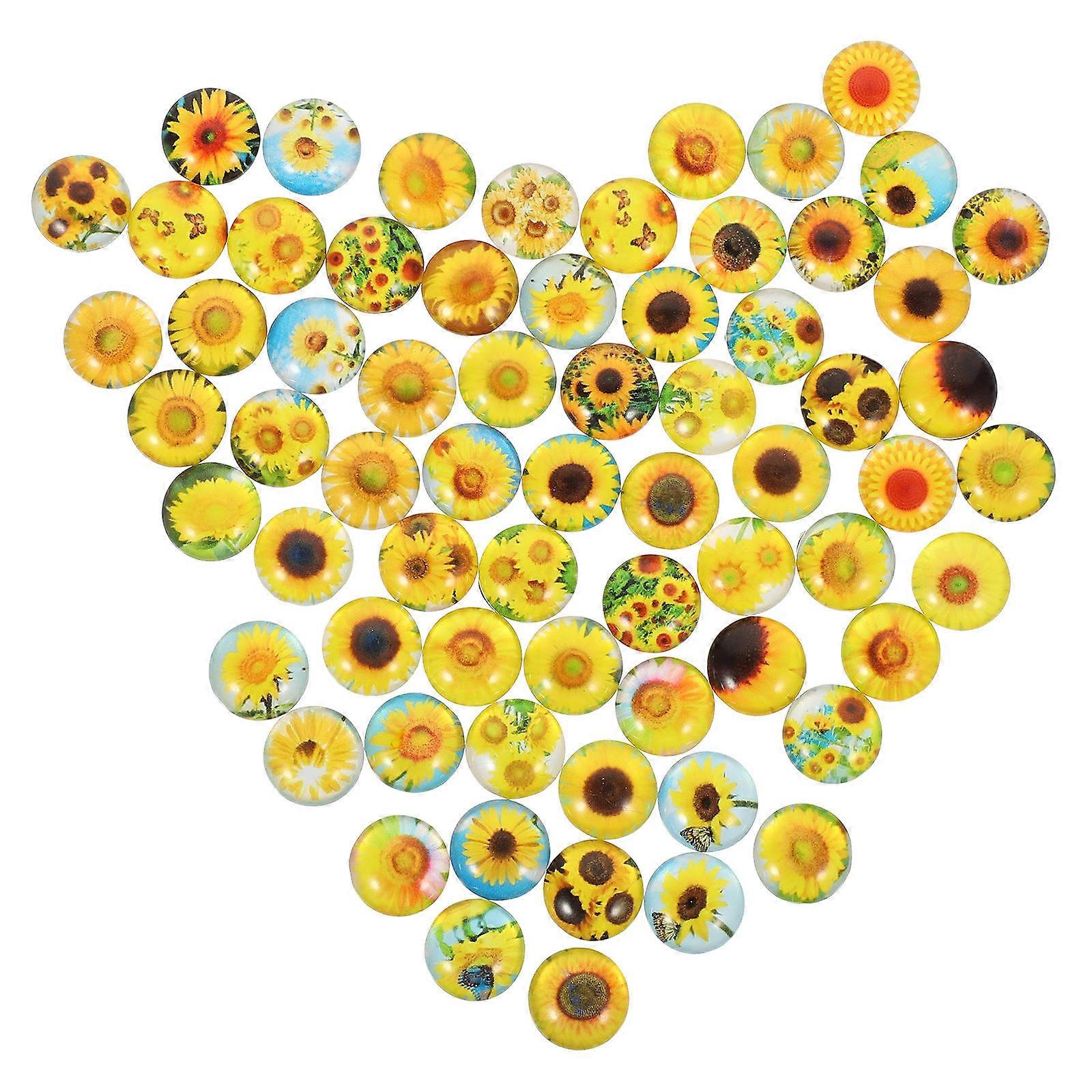 100pcs Round Glass Patches for Jewelry Making, DIY Domed Gemstone Crafts with Smooth Surface for Necklaces, Bracelets, Keychains – Unique Mixed