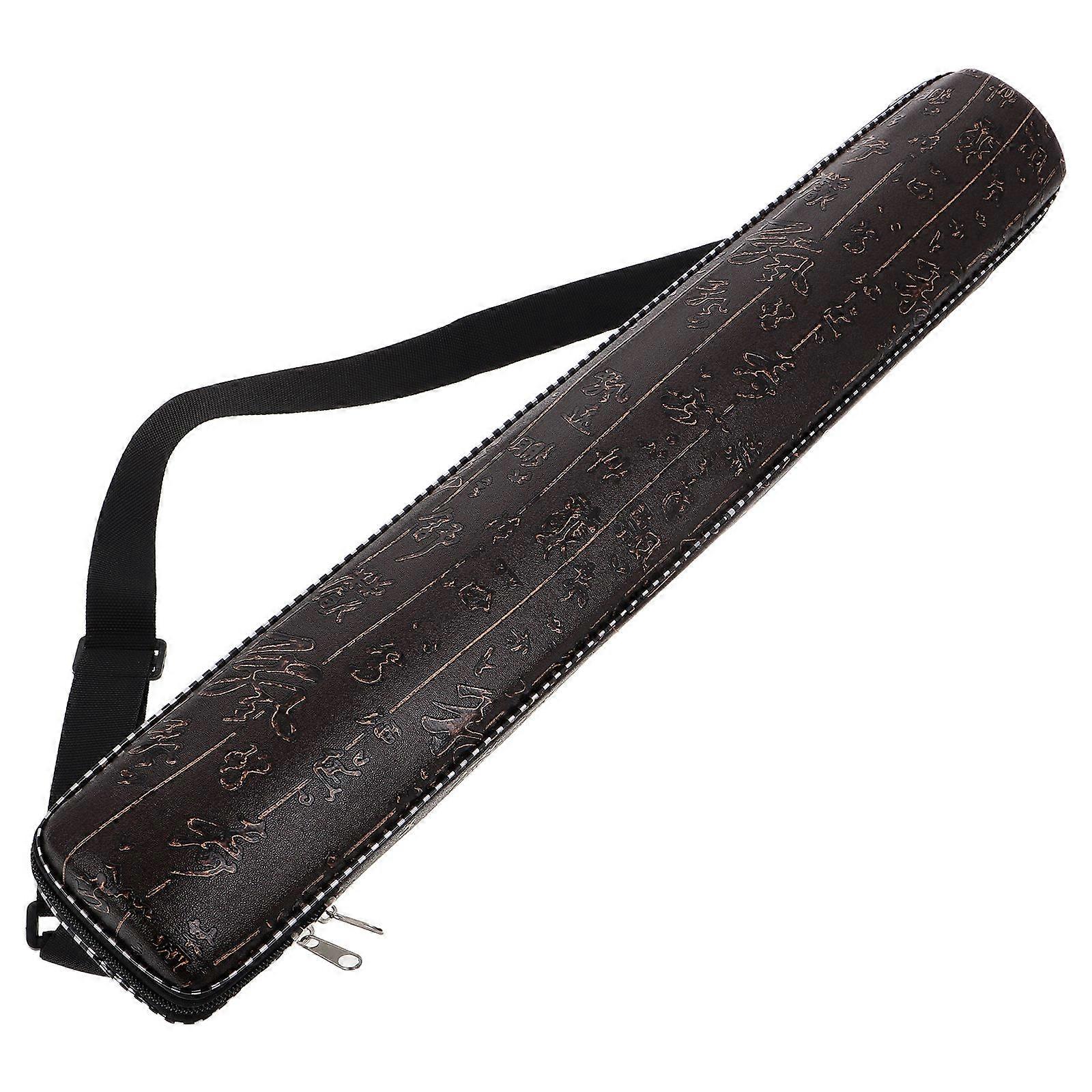 Portable Flute Case with Zipper for Wind Instruments Storage Made of Durable PU and Polyester Fiber Multi Color 7 Inches