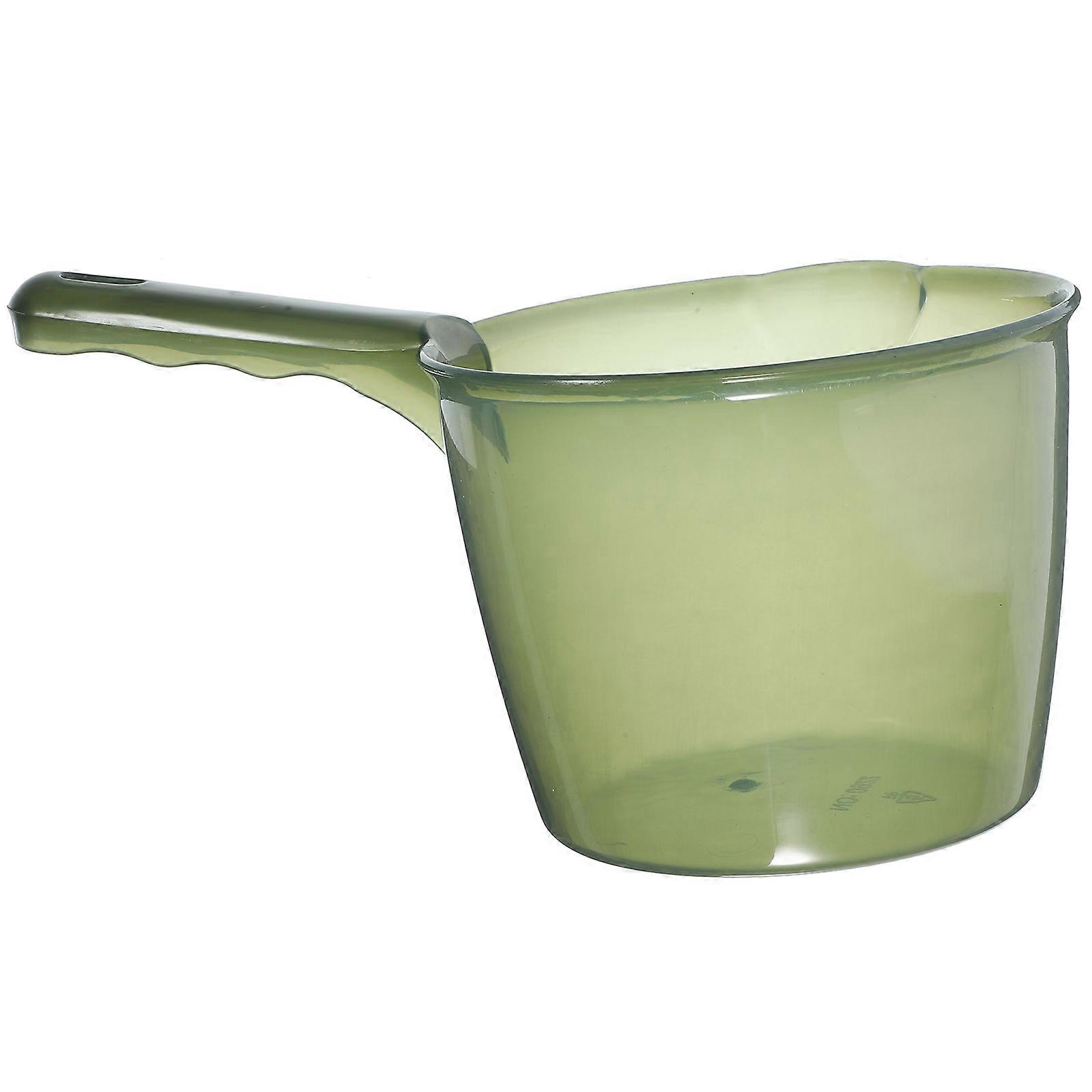 Green Multipurpose Water Ladle for Storage Made of PP Perfect for Kitchen and Bathroom Use 7.5 Inches