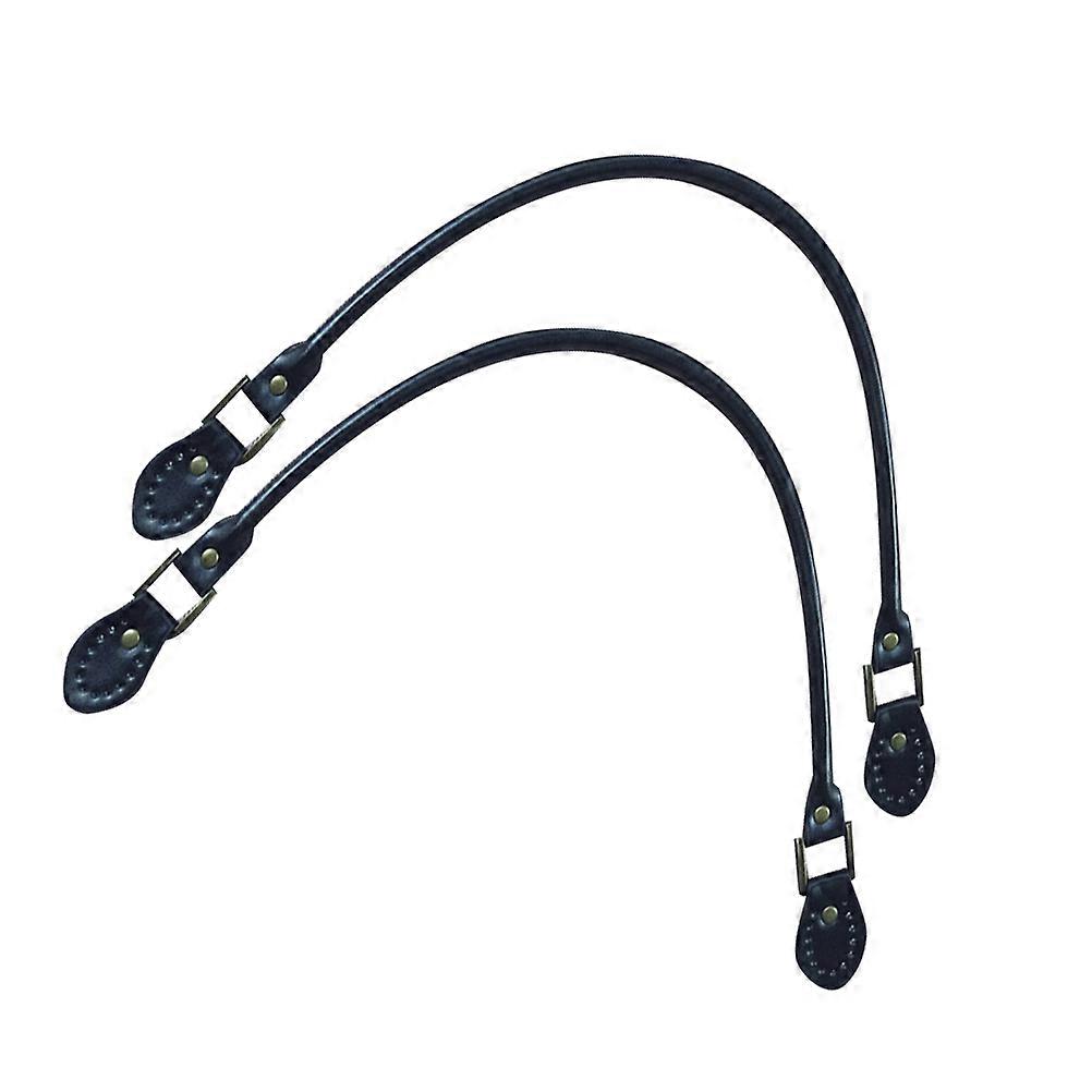 Black PU Handbag Strap for Bag Use Simple Handle Design Durable Elegant 1pc