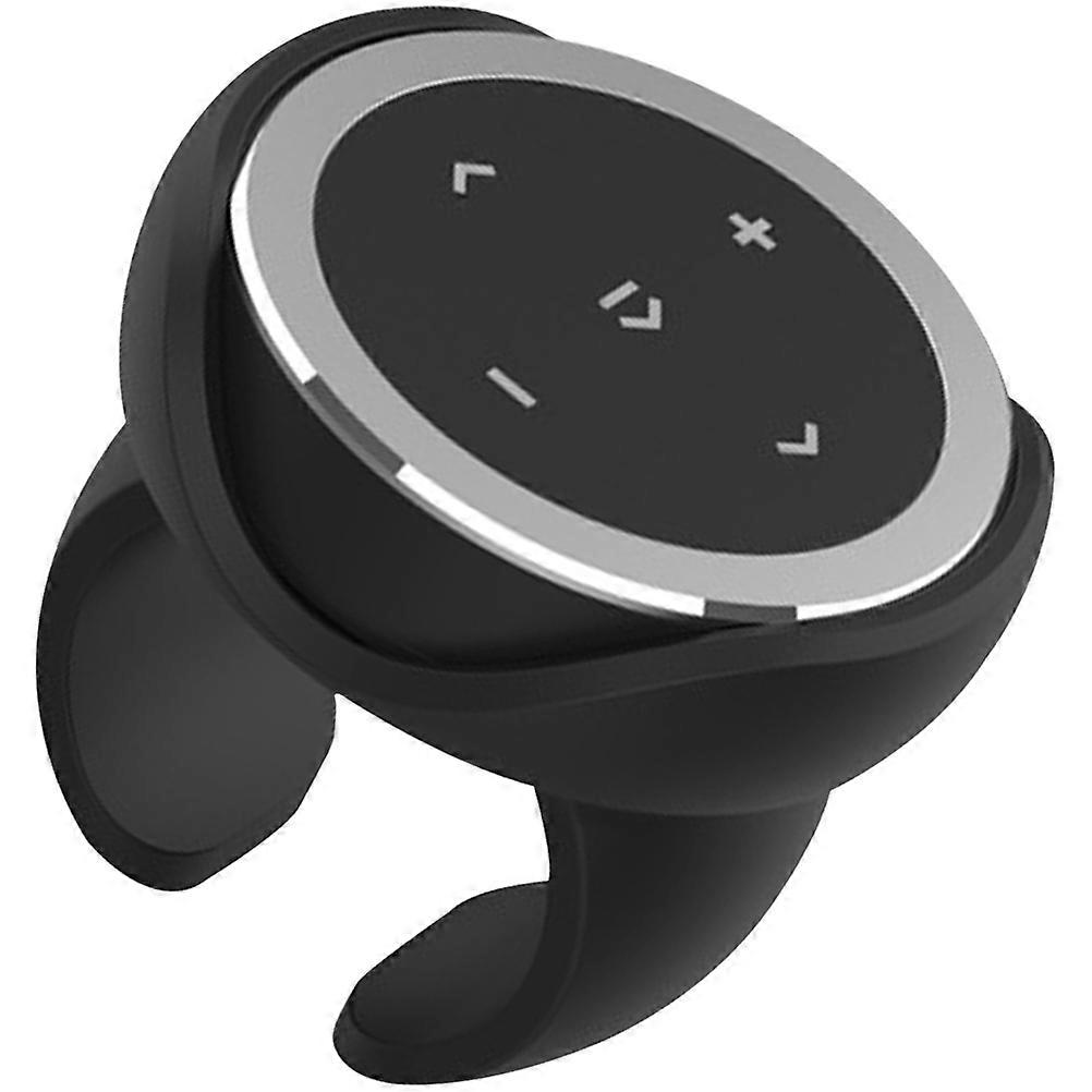 Wireless Remote Control for Steering Wheel Media Buttons Compatible with Phone and TV Use Black ABS Metal 2.4GHz
