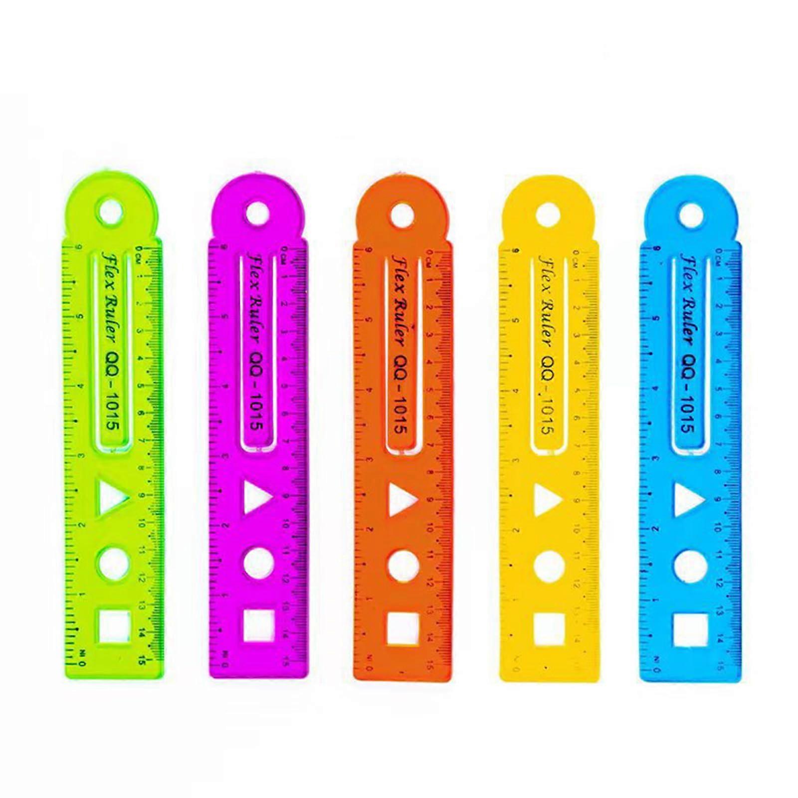 Flexible Ruler Straight Ruler Bendable Ruler Measuring Tool Soft Ruler School Office Supplies 4pcs/Set 15/20/30cm