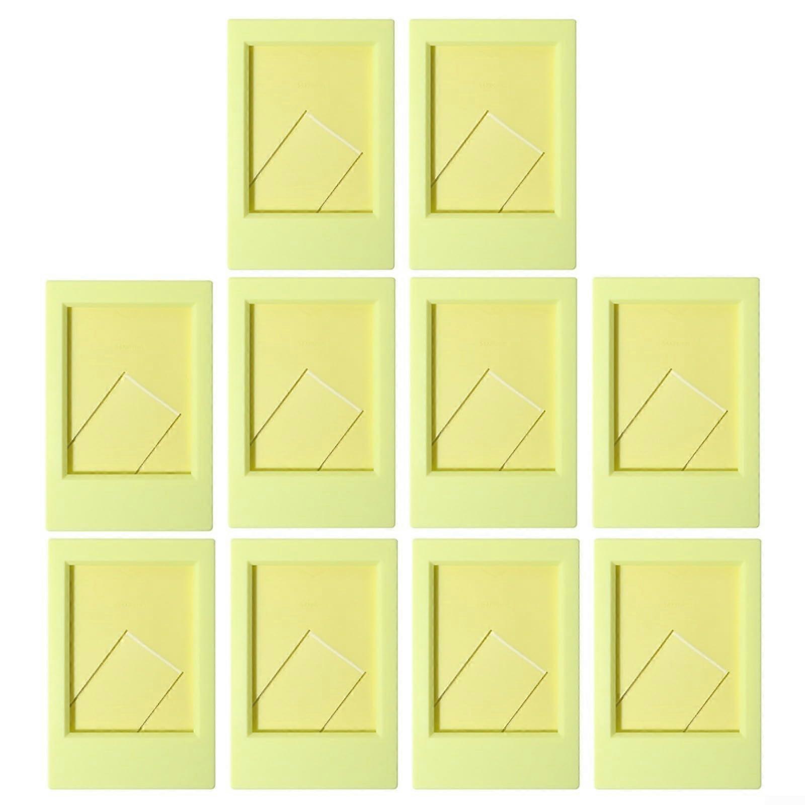 Mini photo frame set for pictures, 7.6 cm, with protective film, 10 pieces, asphalt.