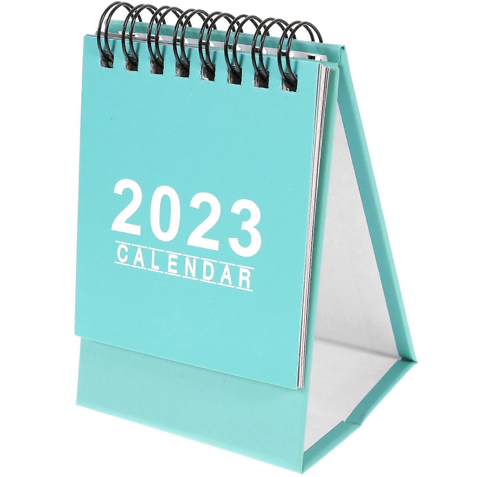 Compact Green Tabletop Calendar with Double Coil Design for Easy Page Turning – Ideal for Home, Office, and School Daily Planning