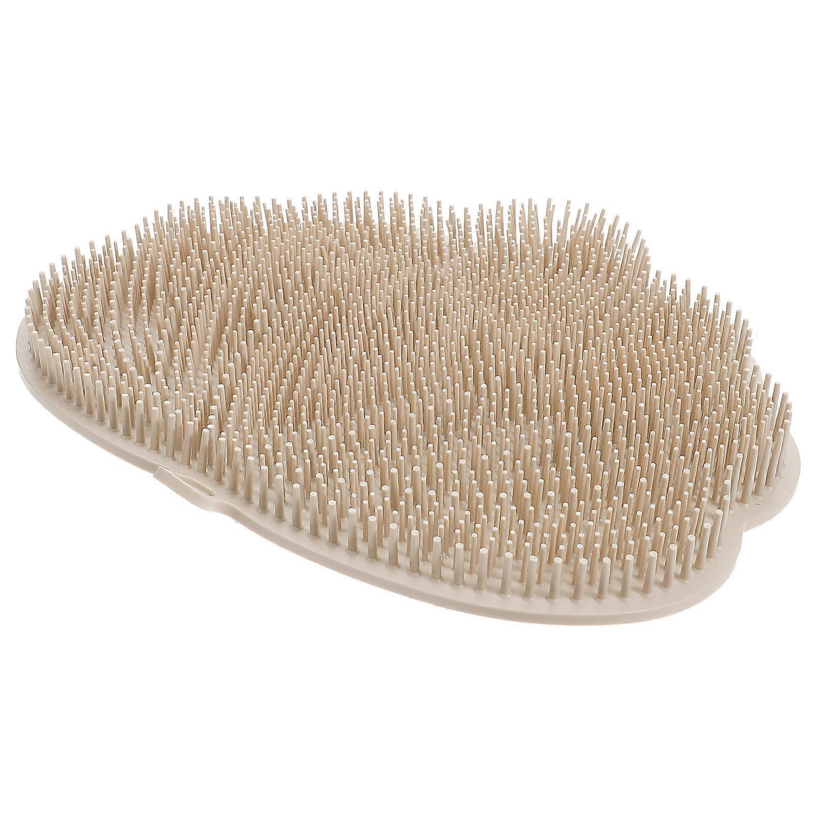 Khaki Bath Products with Suction Cup for Home Use TPE Material 7.9 Inches