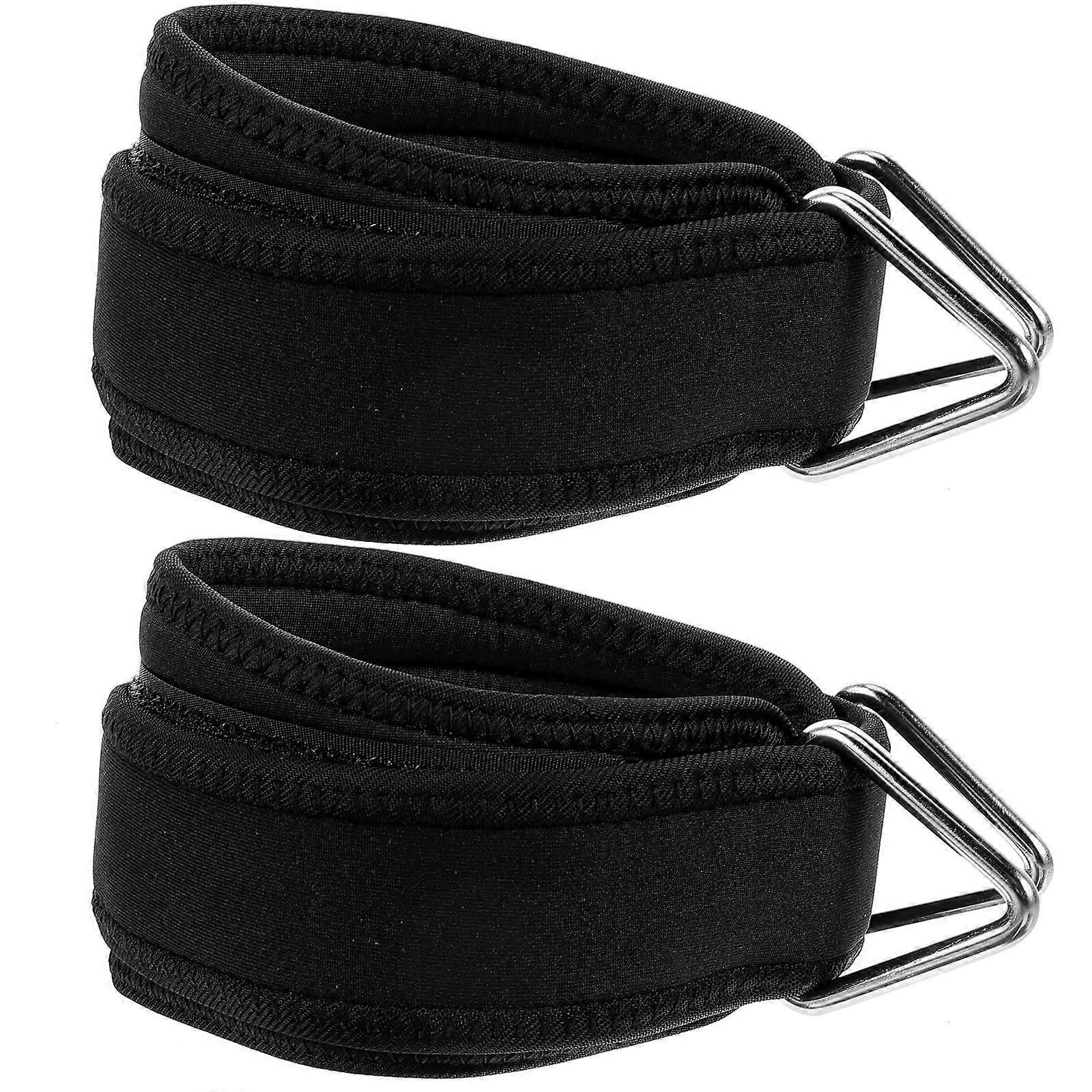 Black Neoprene Ankle Strap for Cable Machine Perfect for Gym Training and Home Use 1 Pair