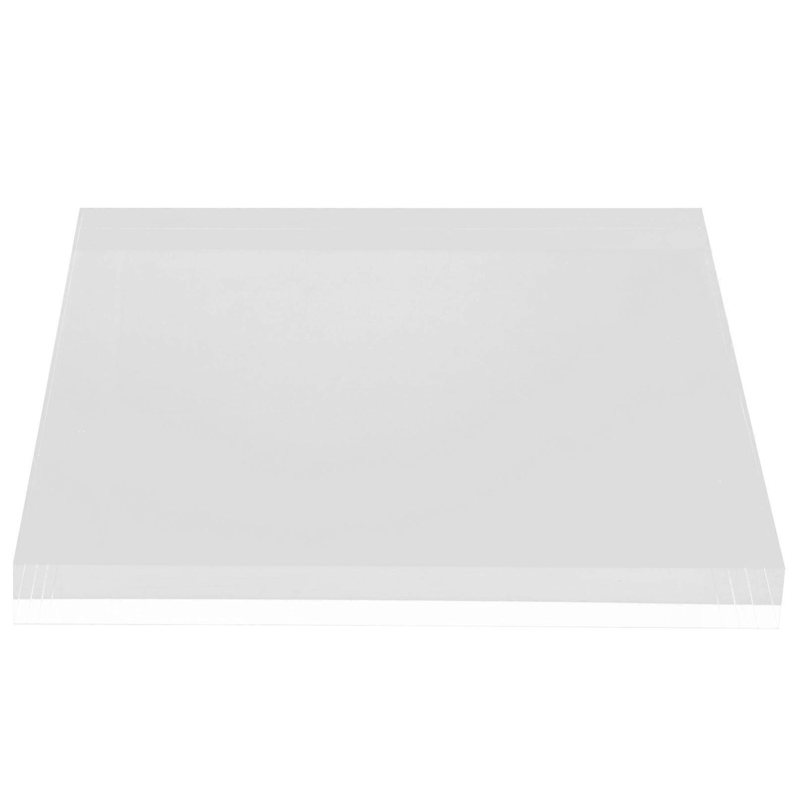 Cosmetics Base Acrylic Storage Rack Square Display Stand Home Office Use 3.14X3.14X0.59In Clear 1Pack