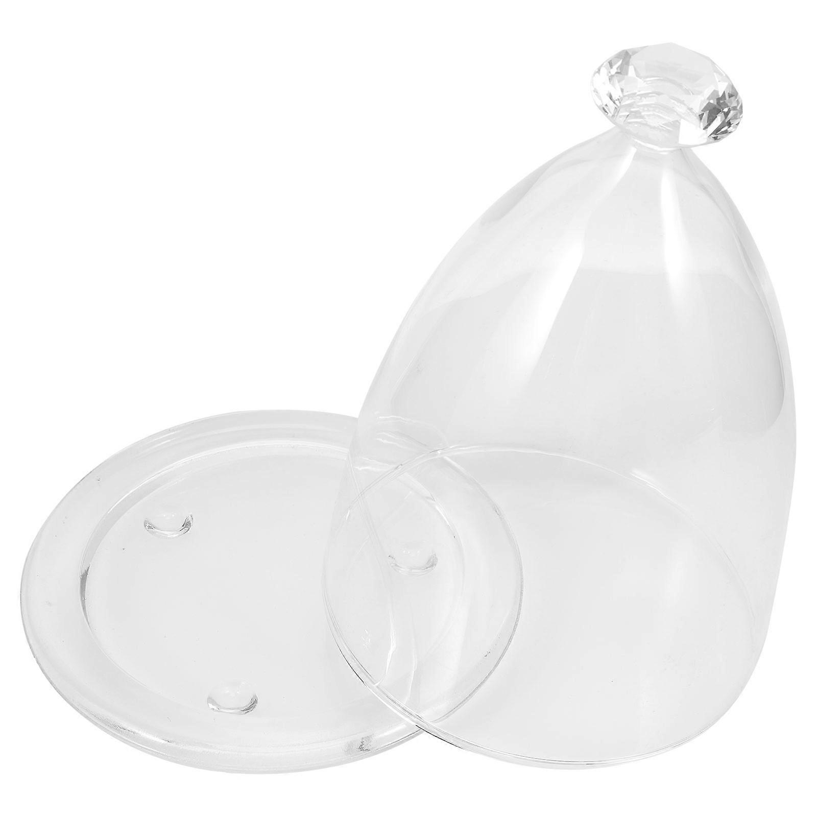 Glass Clear Display Dome with Base Valentine Preserved Flower Glass Dome Cover