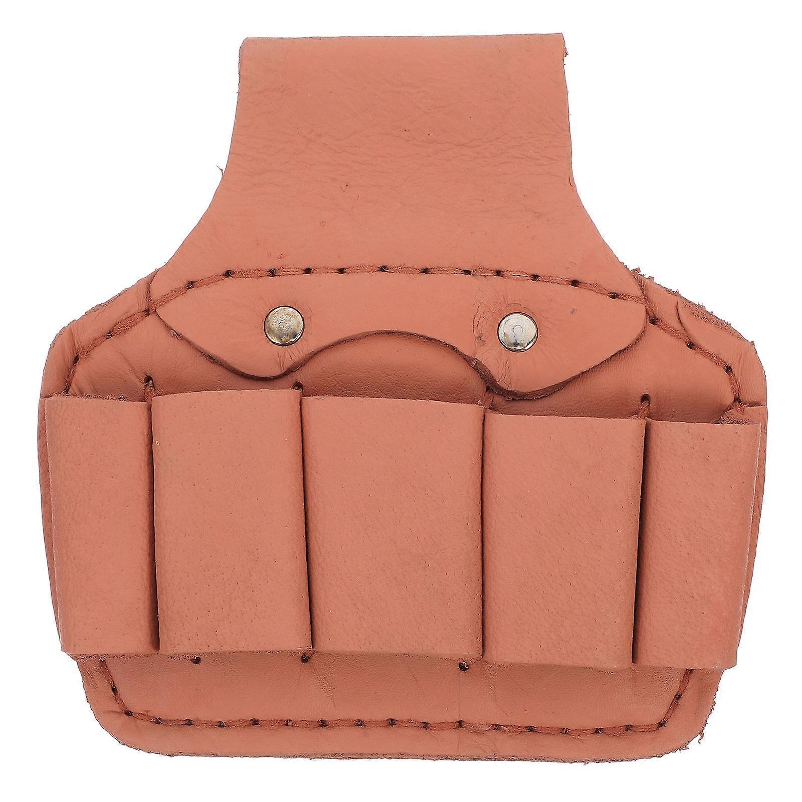 Brown Fake Tool Pouch with Comfortable Wear for Storage Use Versatile Compatibility Lightweight and Easy to Carry 10.5 inches
