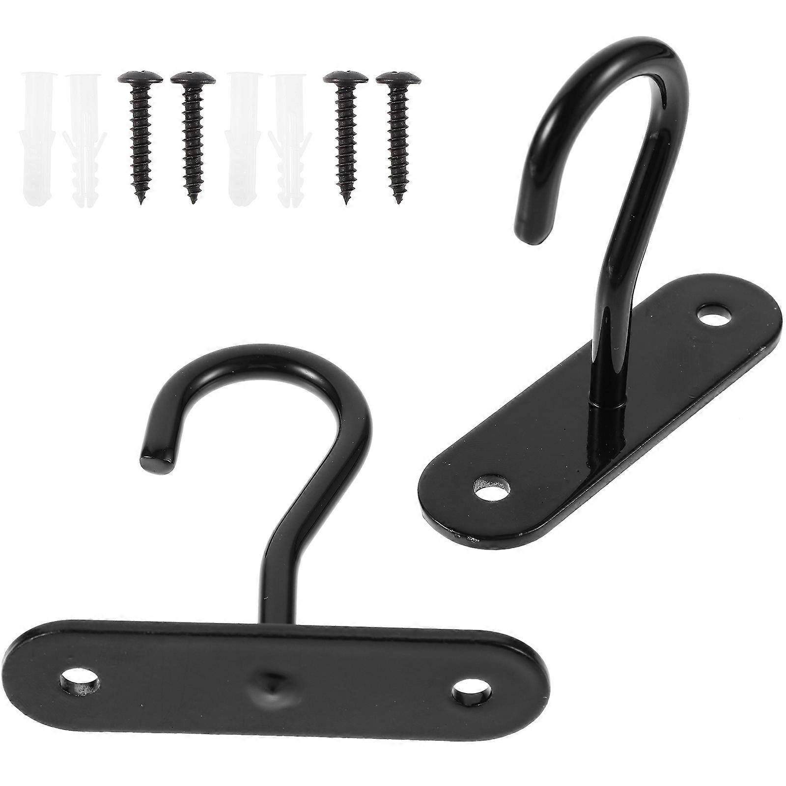 Planter Hanging Hooks Balcony Ceiling Hooks Wall Hangers Home Decoration Iron 2.8×0.8×2.6in 2 Sets