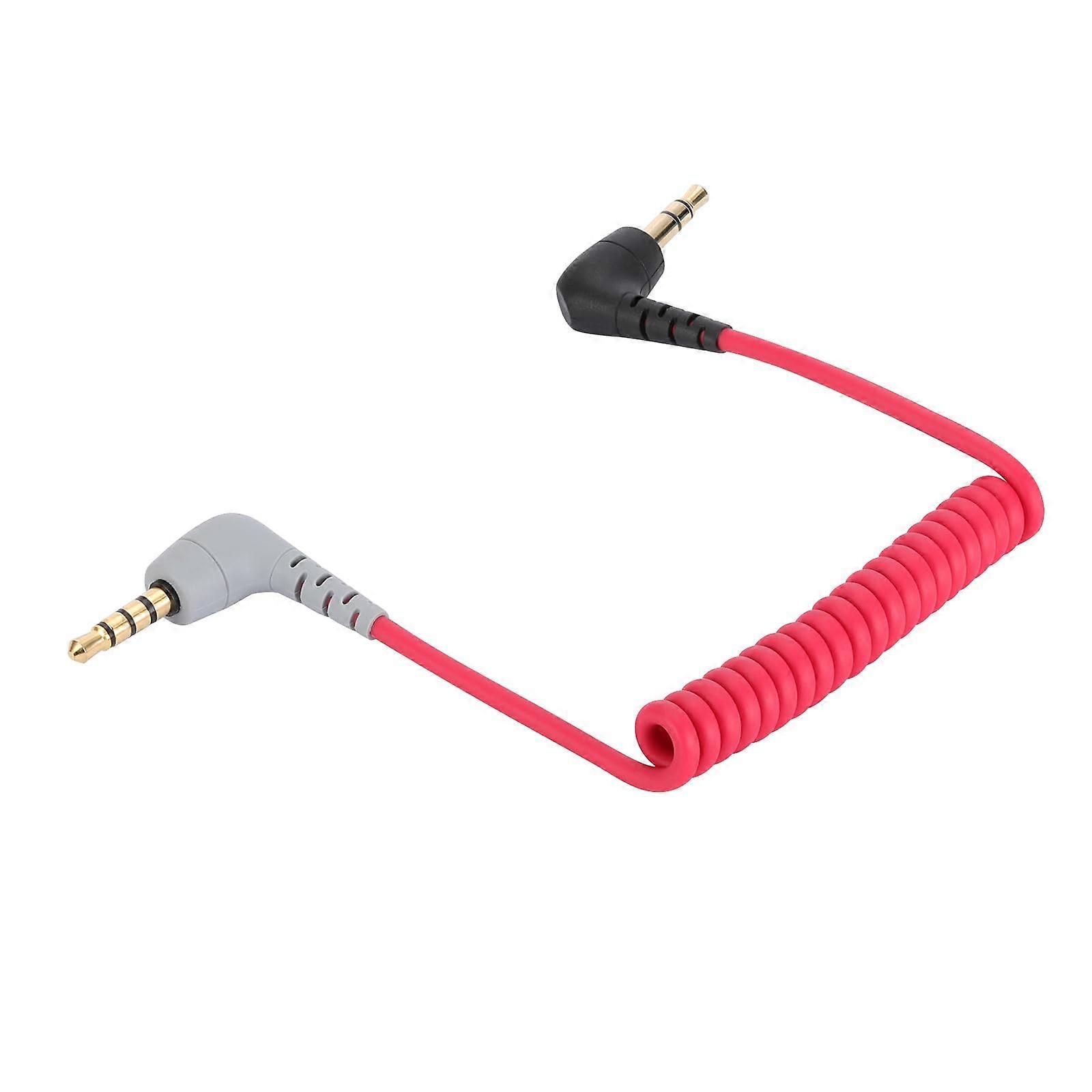 Replacement Wrapped SC7 Cable 3.5mm TRRS To TRS 50 cm Lavalier Mic To Smartphone Rode VideoMicro VideoMic Go Compatible