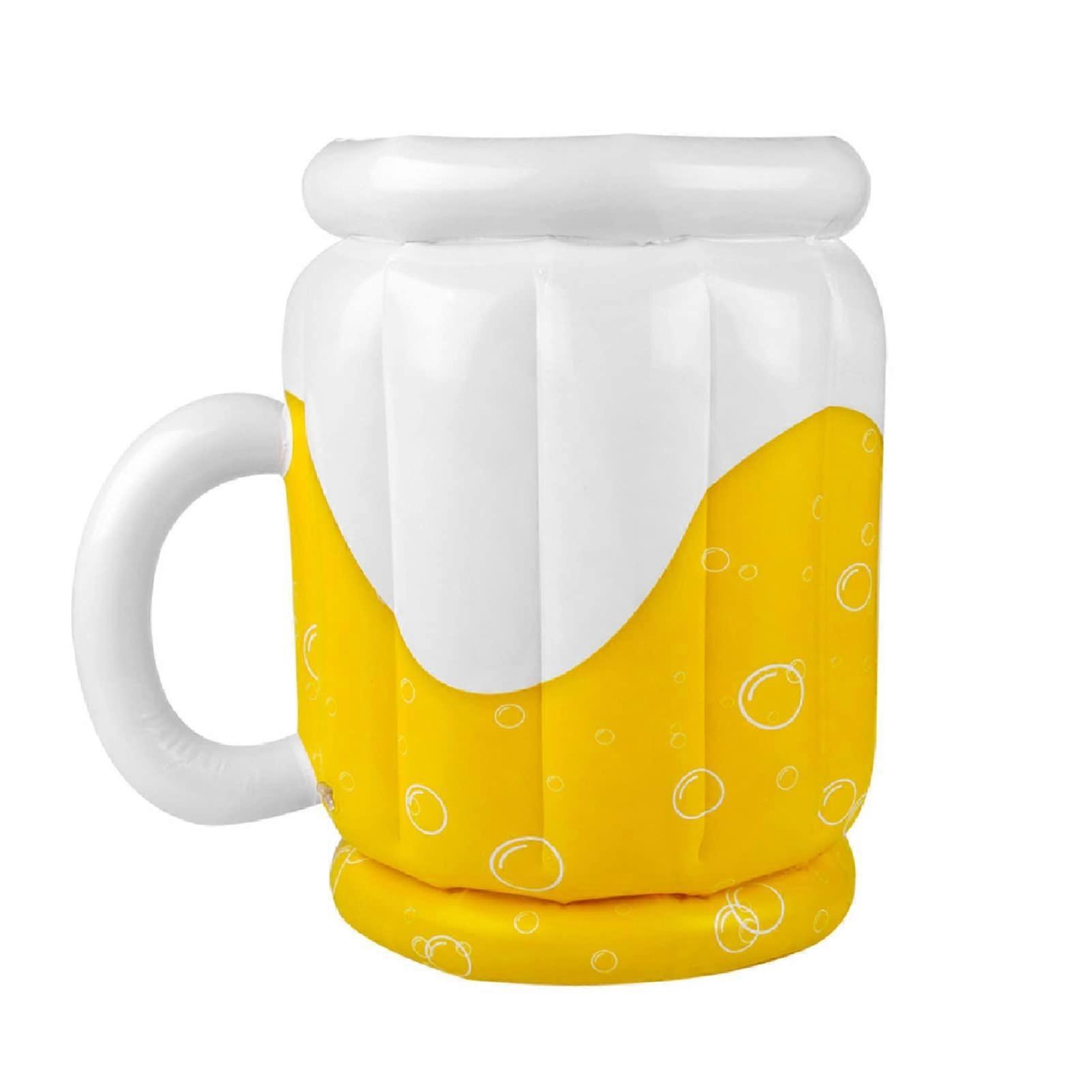 Pool Bar Inflatable Drink Holder for Summer Swimming Pool, Beach Party (Beer Keg Style)