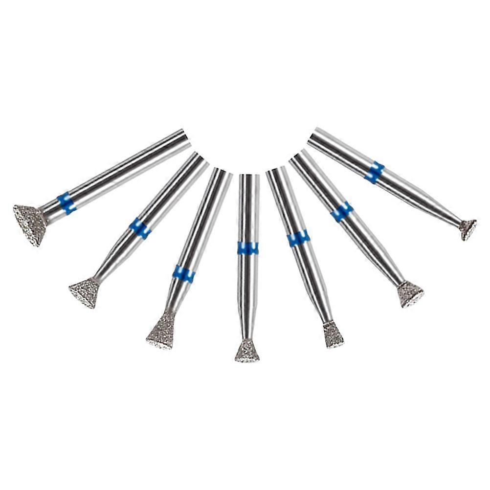 Silver Diamond Nail Drill Bit for Efficient Cuticle Removal 7Pcs Professional