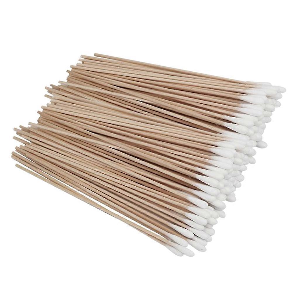 Wooden Cotton Swabs for Pet Use Single Head Design Safe and Light Brown 400pcs in 4 Packs