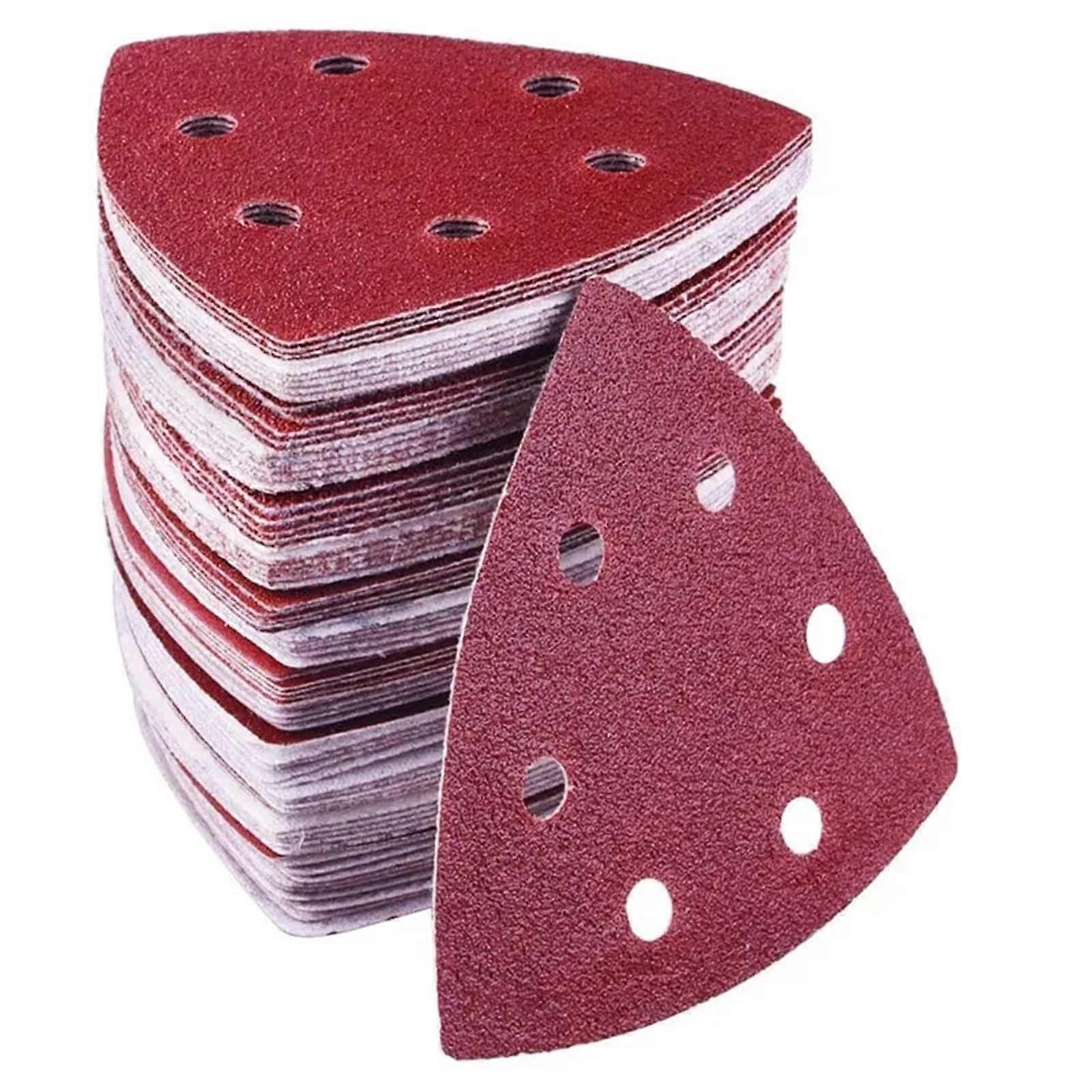 Hook-and-Loop Sanding Discs 10 Pack, 90x90mm, 6-Hole, Aluminium Oxide, 180 Grit, For Wood Sanding
