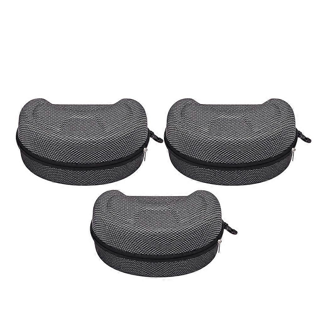 Black EVA Sunglasses Storage Case for Multiple Glasses with Shockproof Protection and Sleek Design 3 Pieces