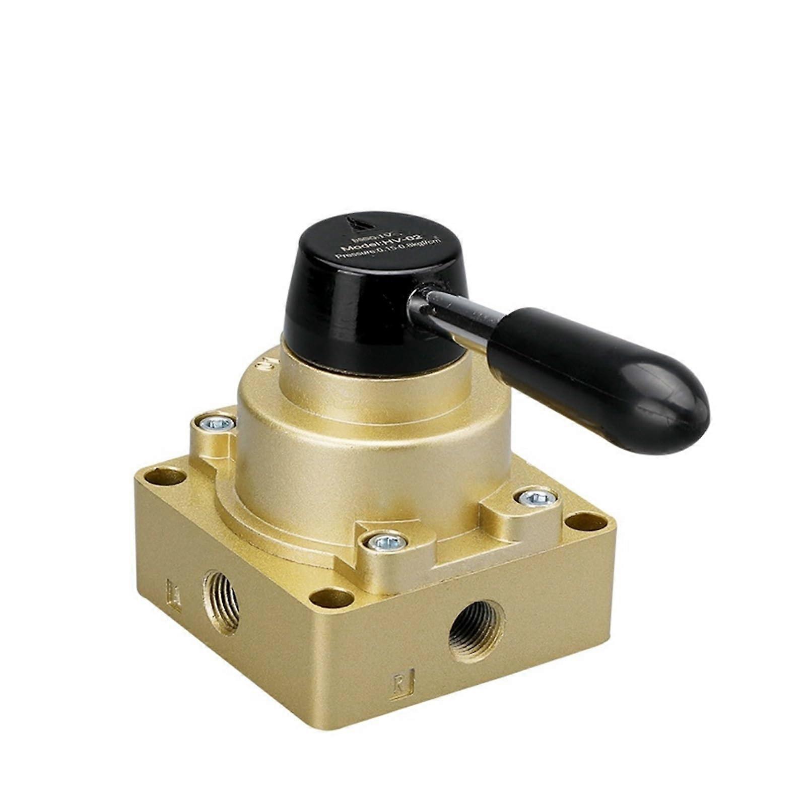 Pneumatic Cylinder Hand Valve HV-02/03/04 K34R6-8/8D/8L Four-Way Control Valve Three Positions Color HV-02