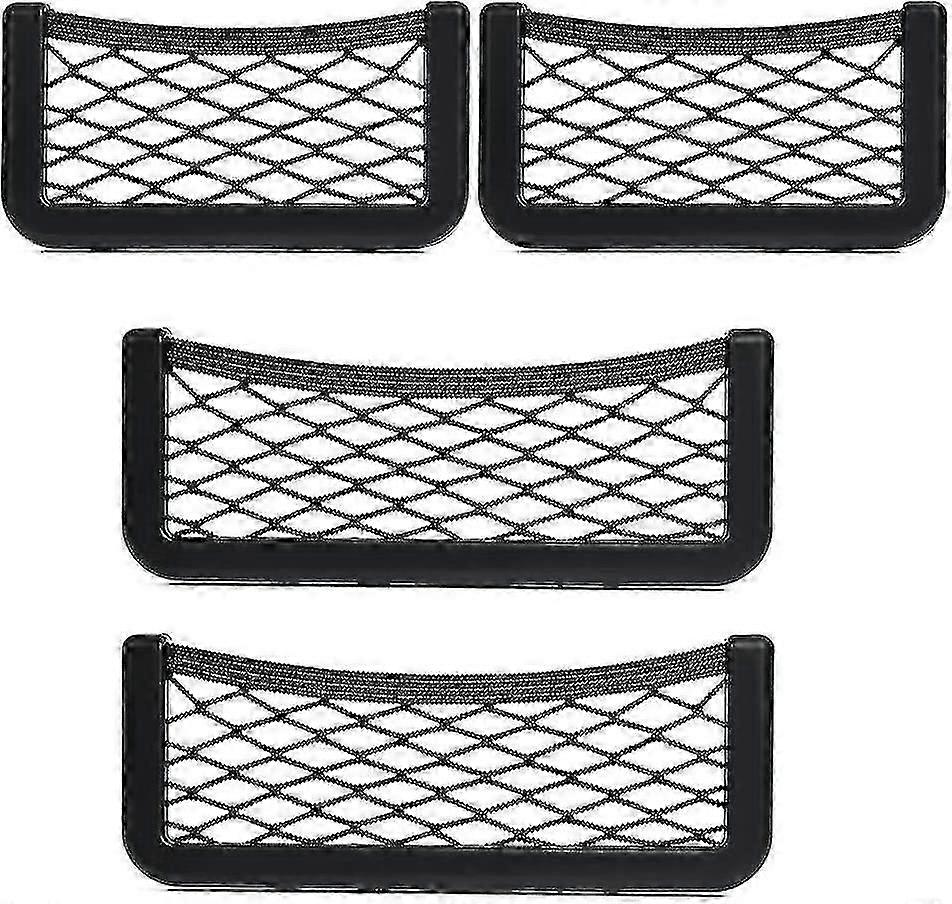 4 Pcs Storage Net Bag Car Storage Pocket, Car Trunk Storage Bag, Elastic Storage Net,Quality Elastic Car Net Pocket, Organizers for Car Truck