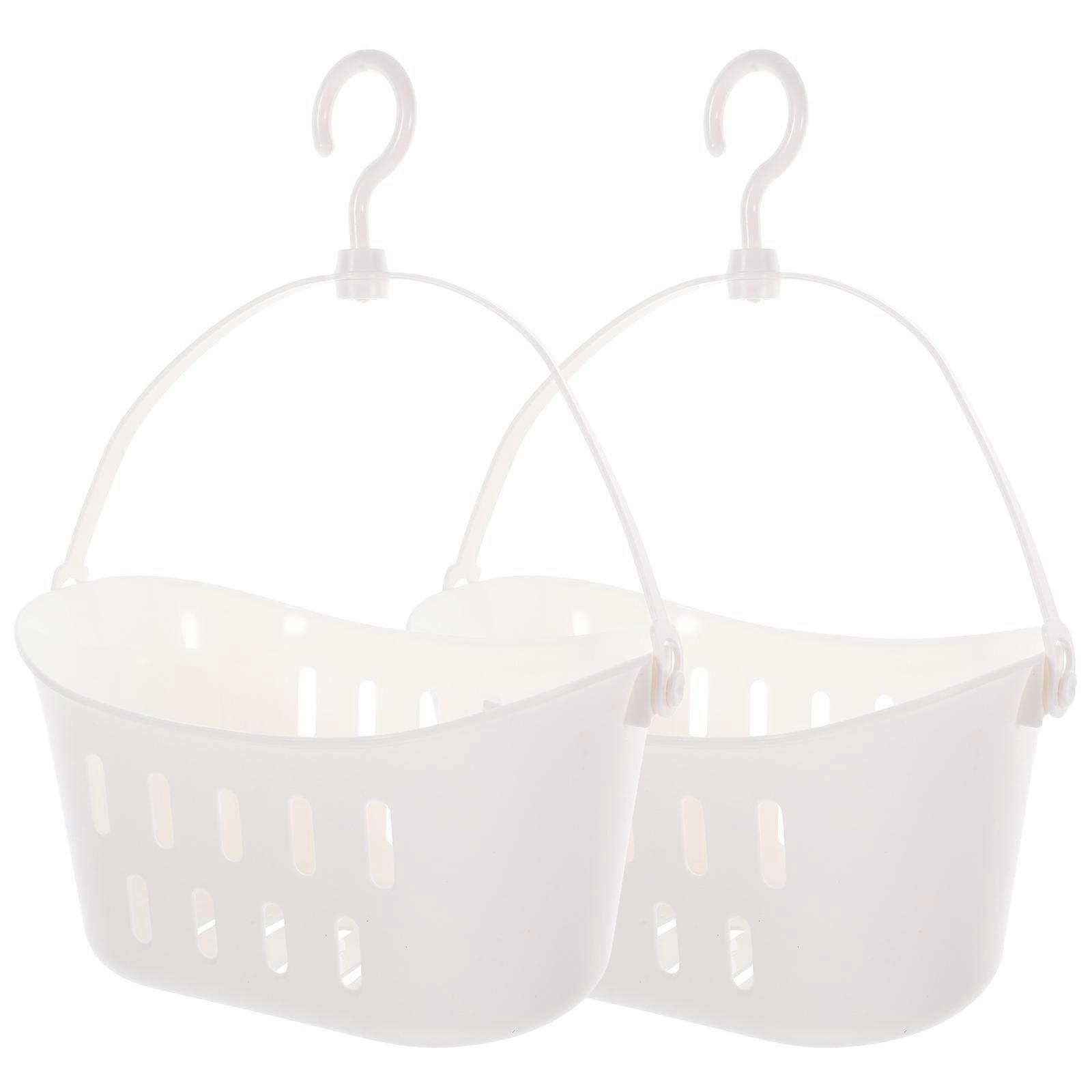 2Pcs Hanging Basket Storage Drain Basket Bath Storage Holder