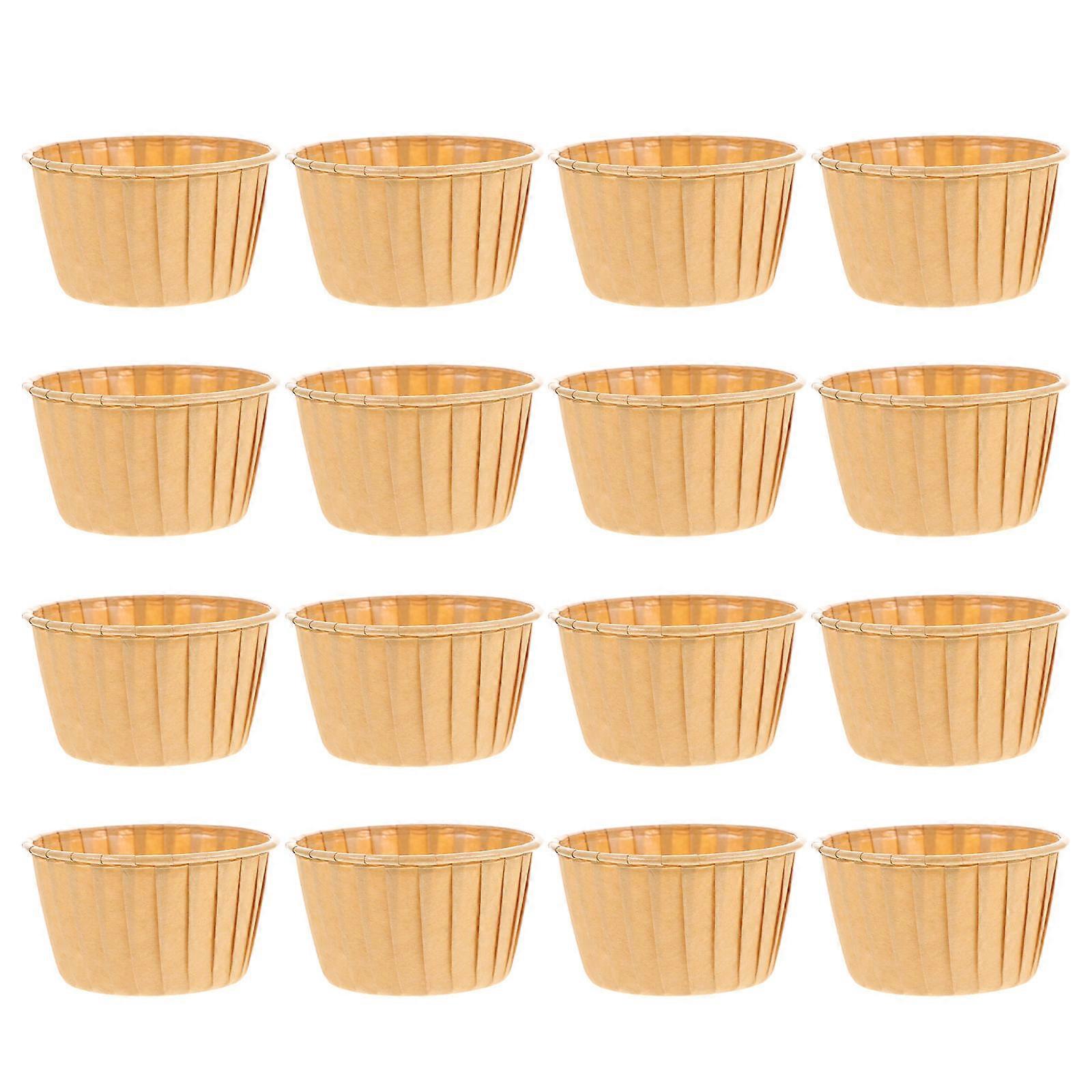100pcs Paper Cake Muffin Cups Round Rimmed Muffin Containers Ice Cream Cups