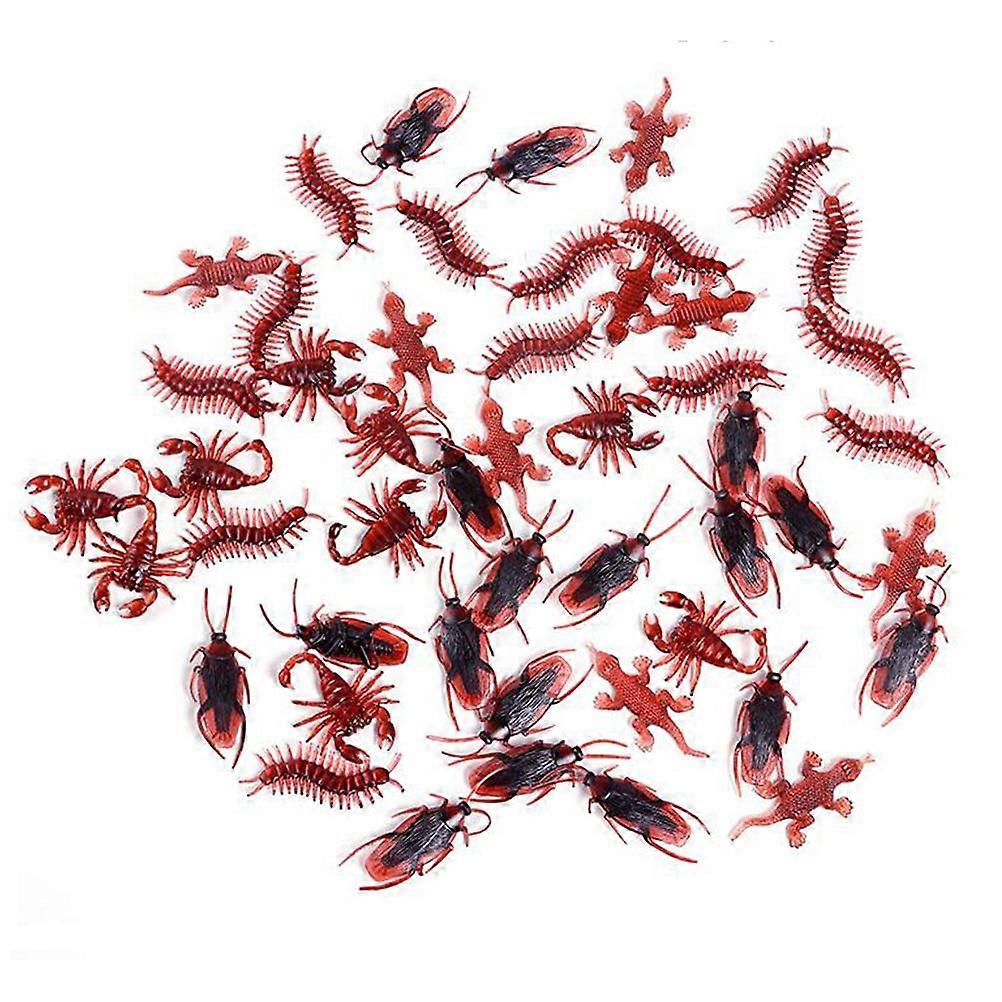 Trick Bugs 120Pcs Fake Animal Props For Kids Adults April Fool's Day Decorations Vivid Design