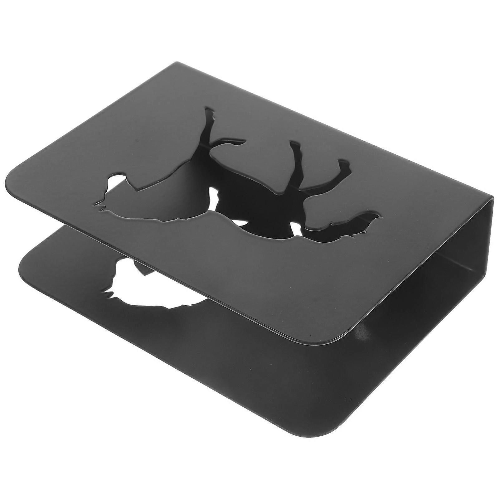 Black Style Napkin Holder for Home Use with Unique Creative Design 7.5 Inches
