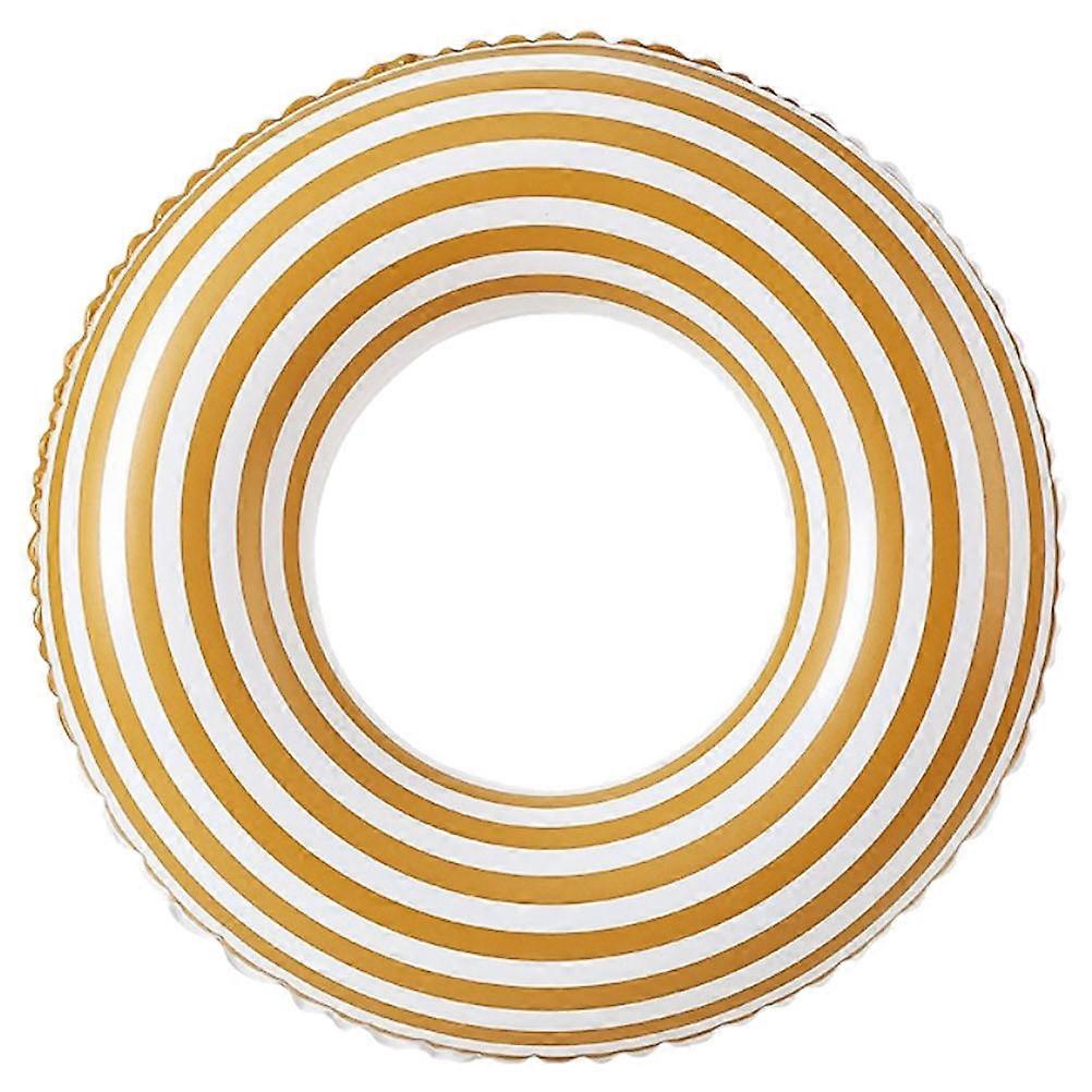 Inflatable Safety Swimming Ring for Teens – Thickened Beach Float with Striped Design for Pool, Parties & Family Use