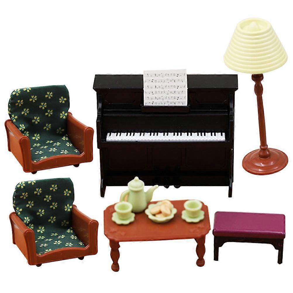Dollhouse Miniature Part with Compact Design for Home Decoration and Kids Play Assorted Color Wear-resistant 1 Set
