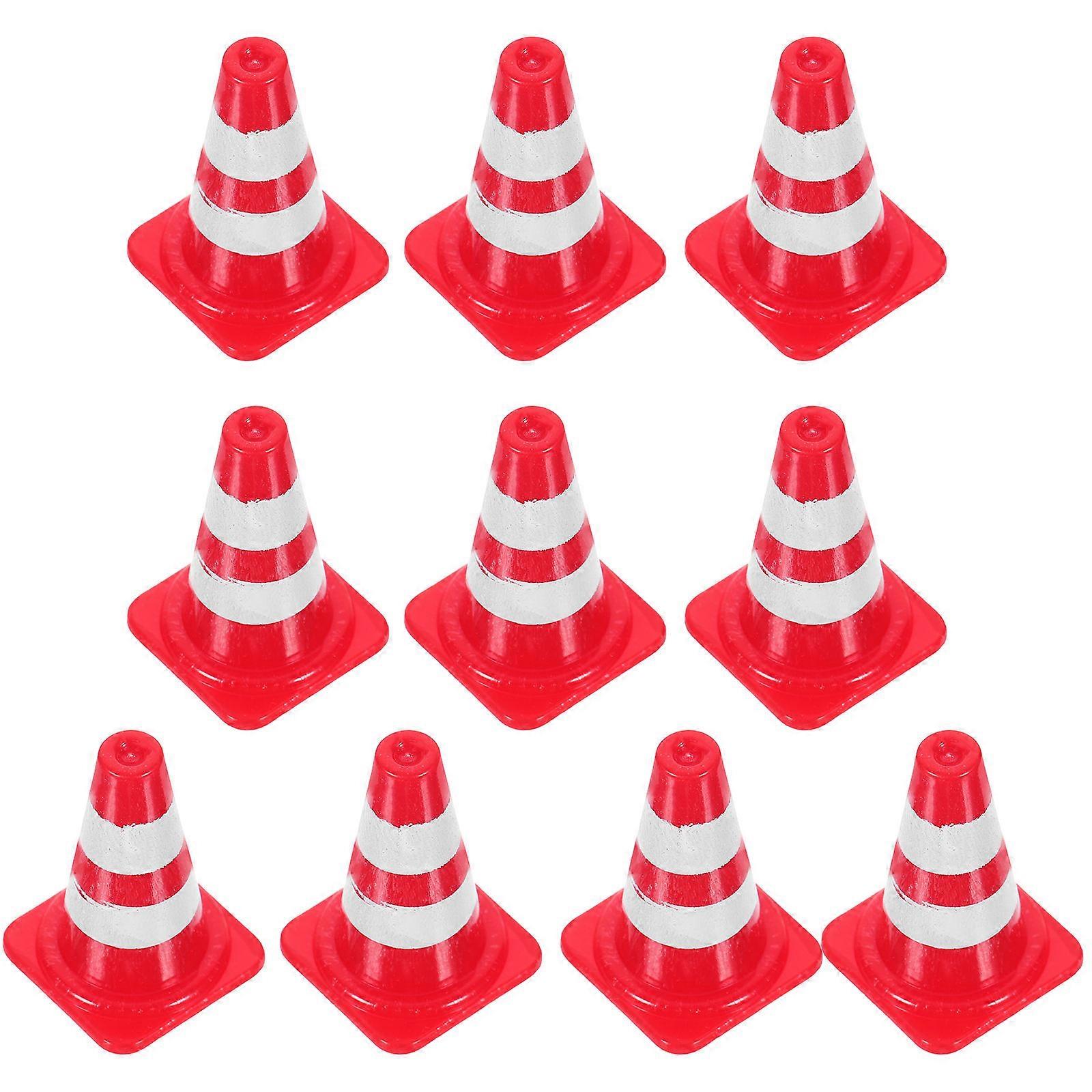 20Pcs Small Traffic Cones Miniature Design Sand Table Decoration For DIY Projects