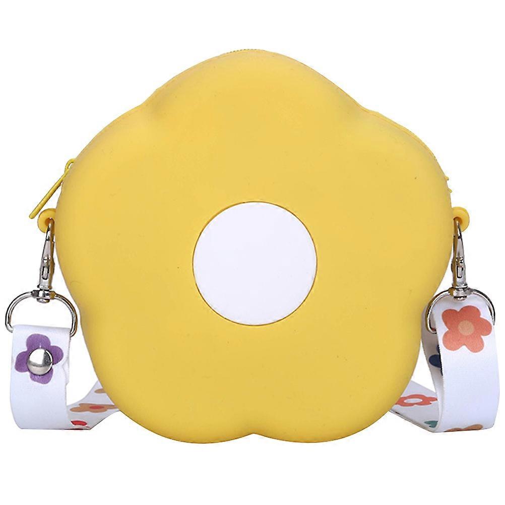 Multi Color Girls Silicone Handbag with Adjustable Shoulder Strap Lightweight Coin Purse for Storage