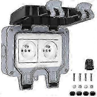 Waterproof Socket Double Outdoor Electrical Socket Ip66 Waterproof Wall Socket FG05