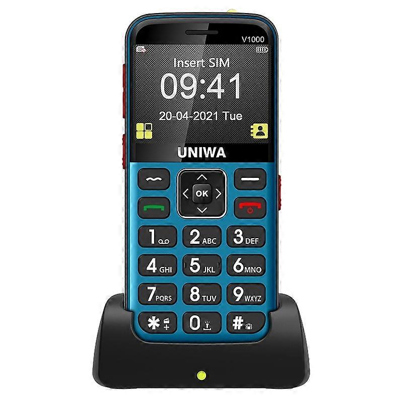 UNIWA V1000 4G Cellphone 2.31-inch 0.3MP Camera Big Button Bar Phone,EU Version