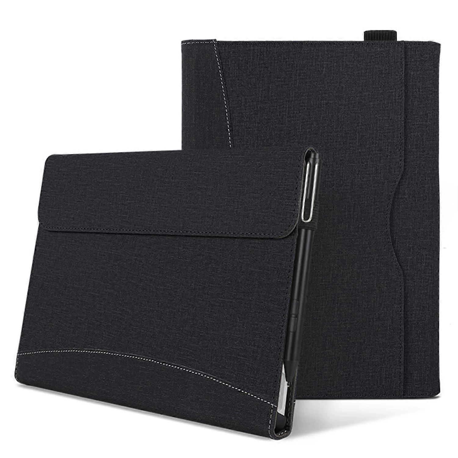 Case for Microsoft Surface Pro 9 5G 2022 - 13 Inch Adjustable Tablet Case with Bag, Stylus Holder, Black PU Leather