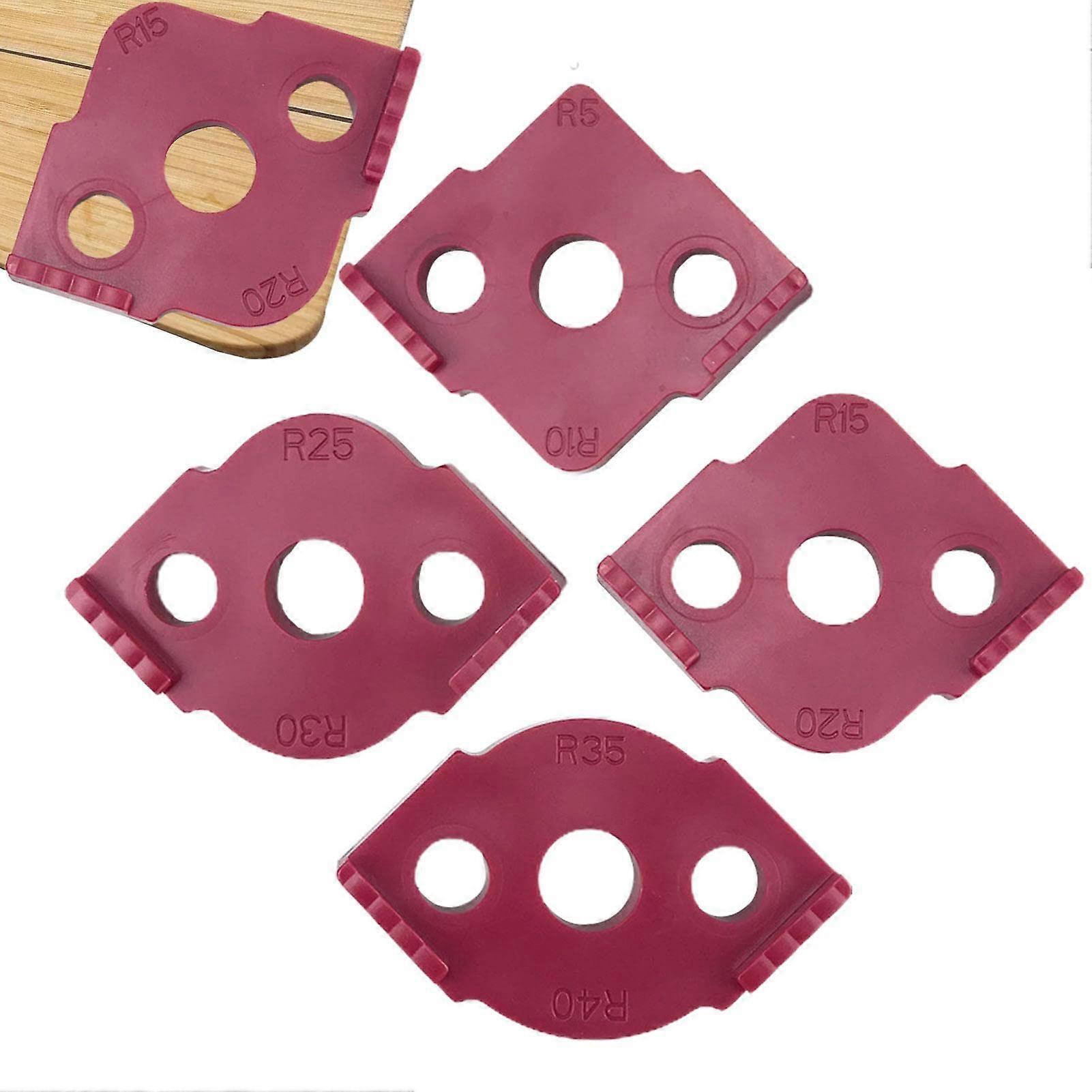 Angle Routing Models 4 Piece Rounded Corner Router Set Woodworking Tools and Equipment R5R40 Wood Cutting Machine Router Red