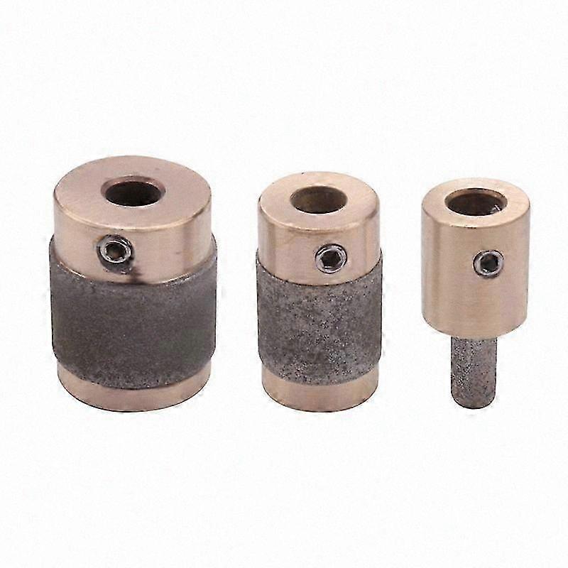 3Pcs Tête De Meuleuse 1 Pouce 3/4 Pouce 1/4 Pouce Noyau En Laiton Standard Grain Vitrail Grinder Bit Tête