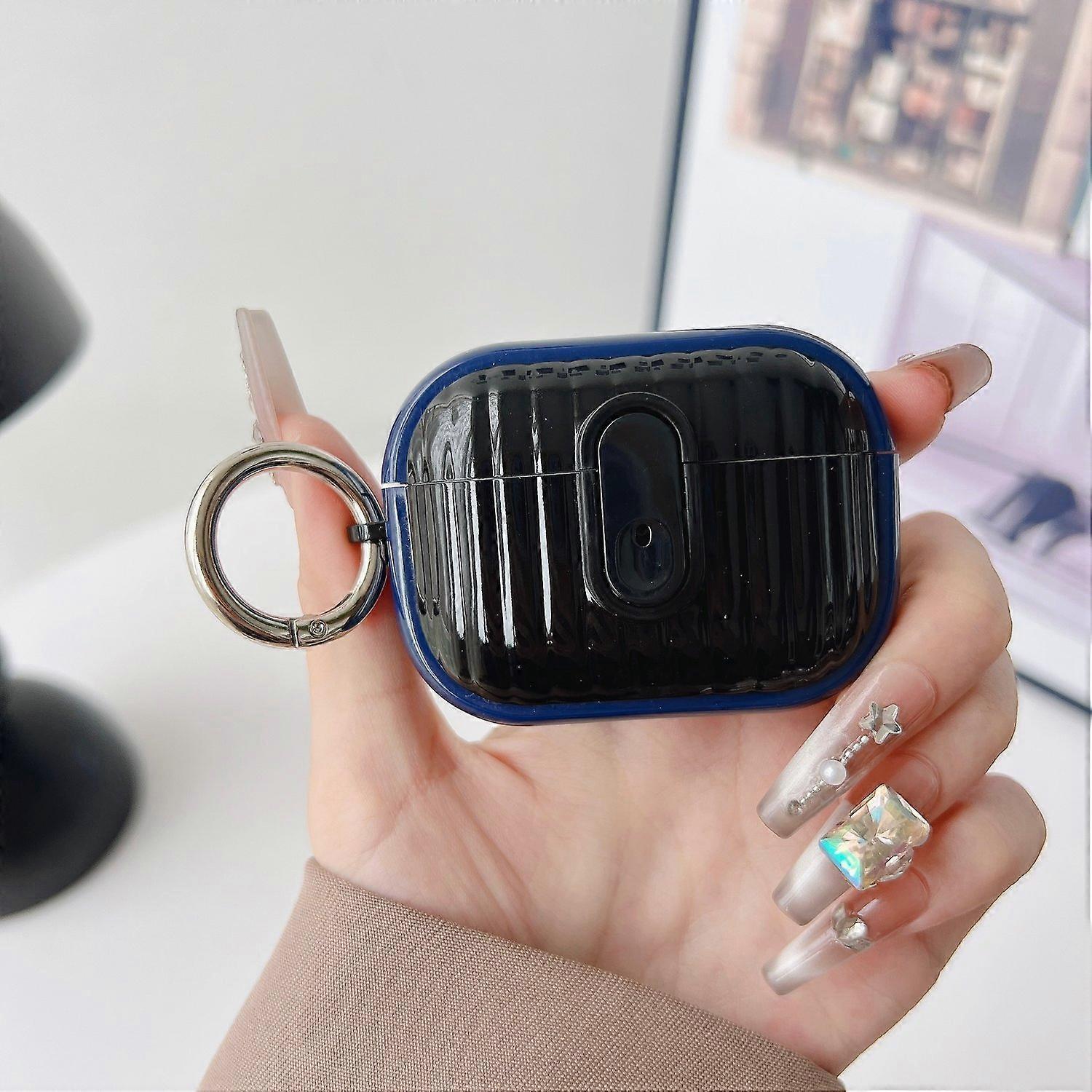 For Apple AirPods Pro 2 Shell Texture Lock Buckle Protective Case PC TPU Earphone Cover