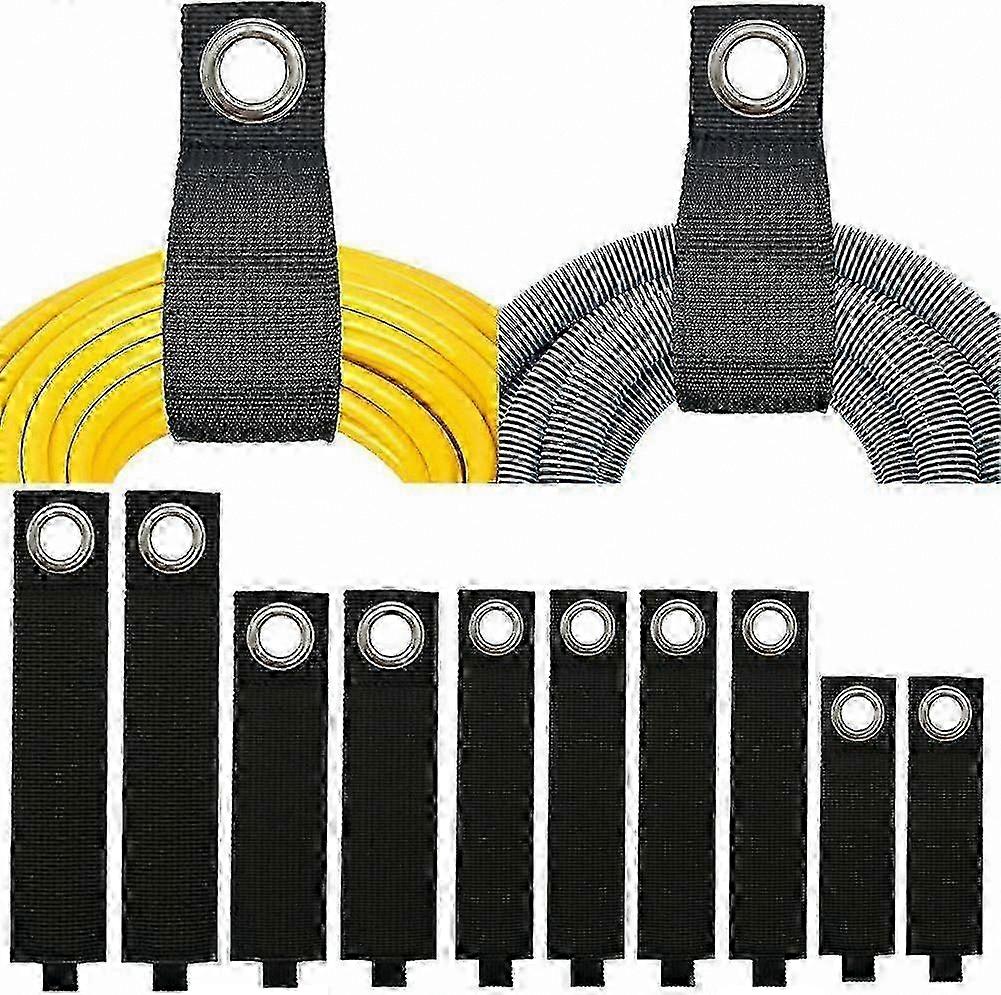 Durable Storage Straps - 10 Pack, Assorted Sizes for Cables, Tools, Hoses, RV, Workshop Organization hwy