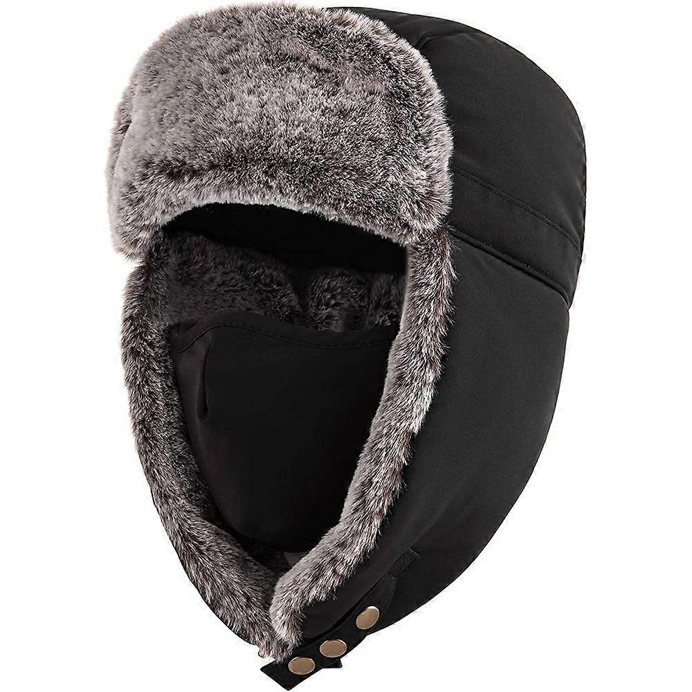 Unisex winter hat with ear flaps to keep warm while skating and skiing